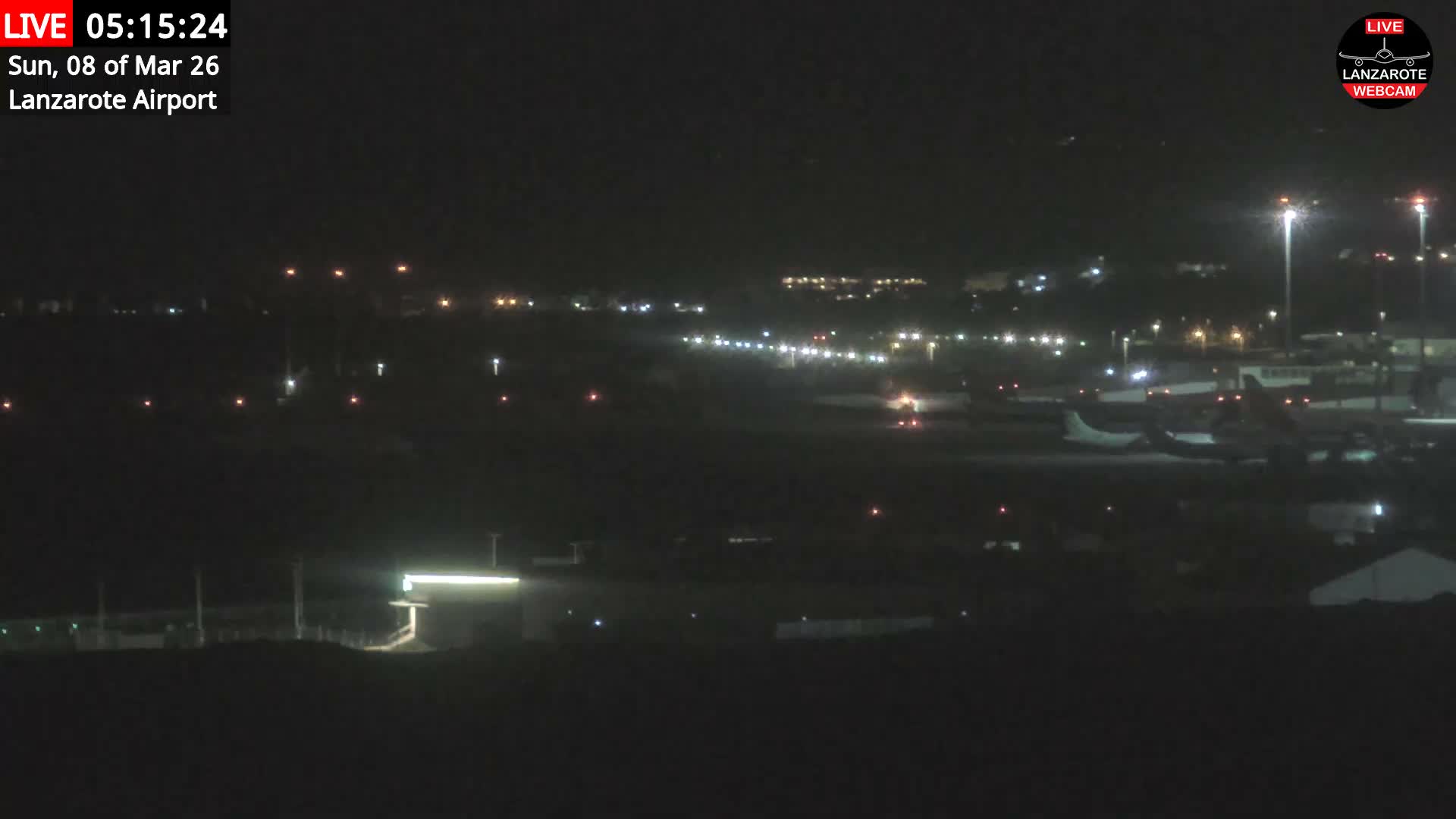 Lanzarote Airport from Outside Live Cam ACE/GCRR - Canary Islands - Las Palmas - Spain