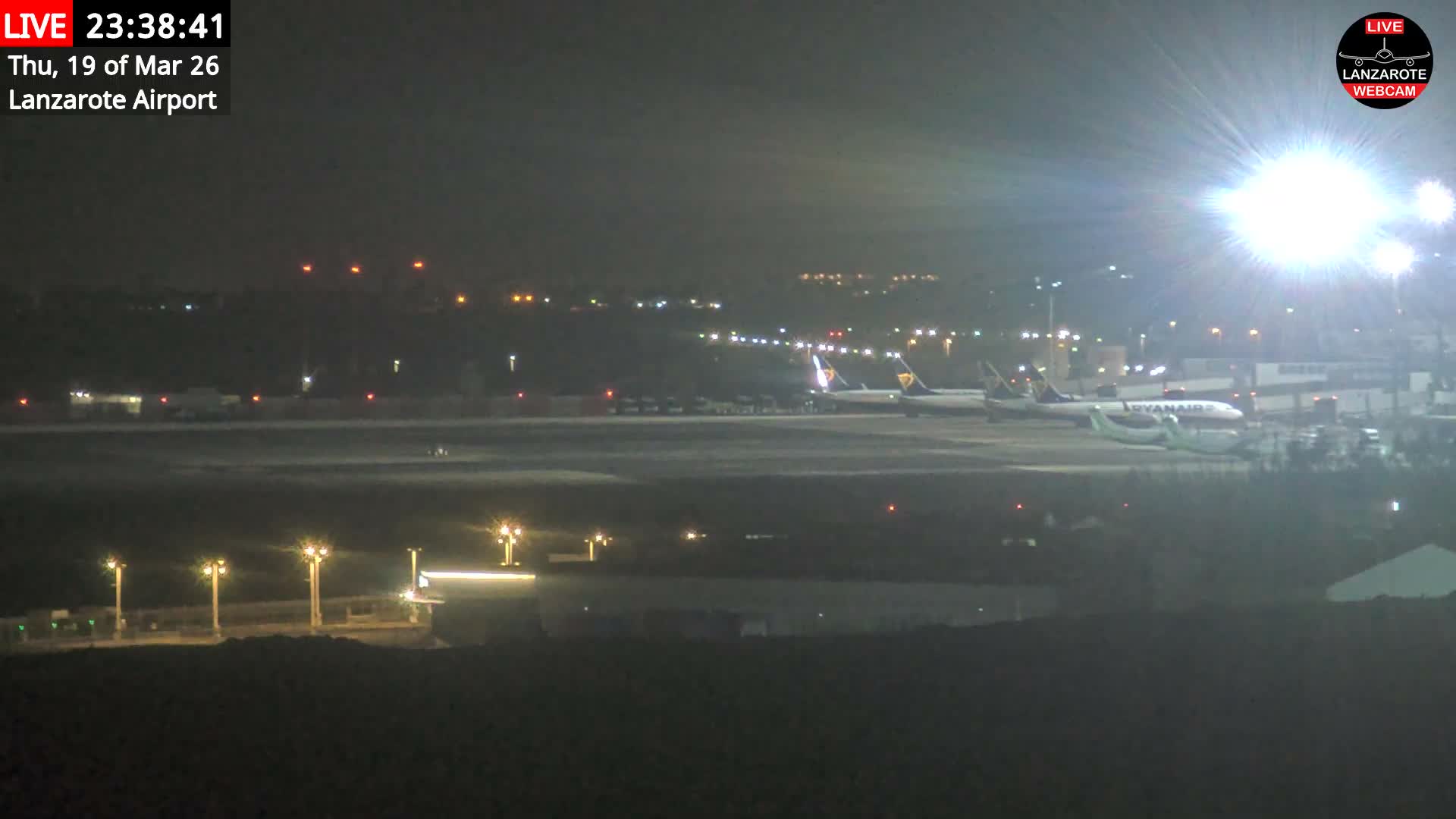 Lanzarote Airport from Outside Live Cam ACE/GCRR - Canary Islands - Las Palmas - Spain