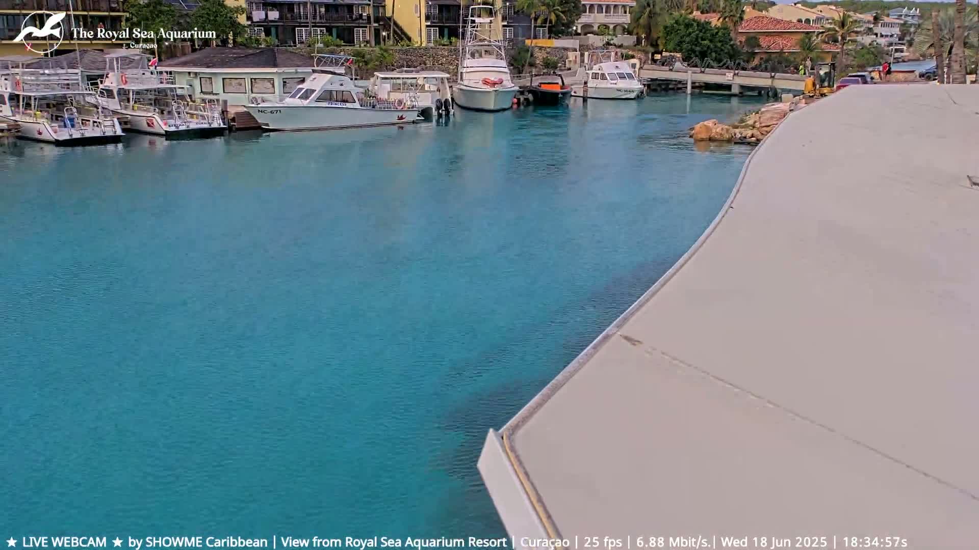 Willemstad, The Royal Sea Aquarium Resort Beach Live Cam - Willemstad, Curacao, Netherland 