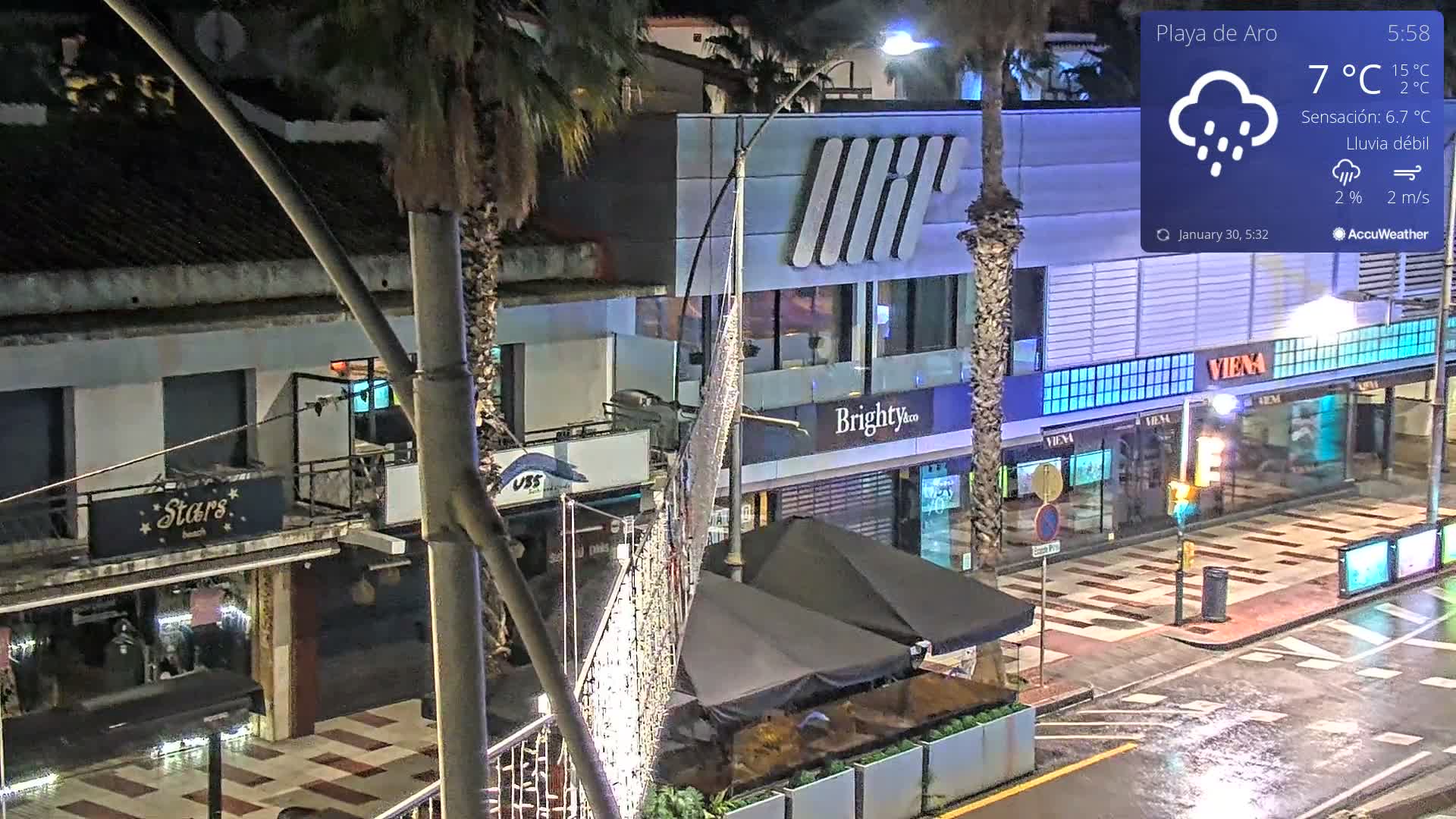 Catalonia, Platja d'Aro Center Girona Live Cam - Girona, Catalonia, Spain