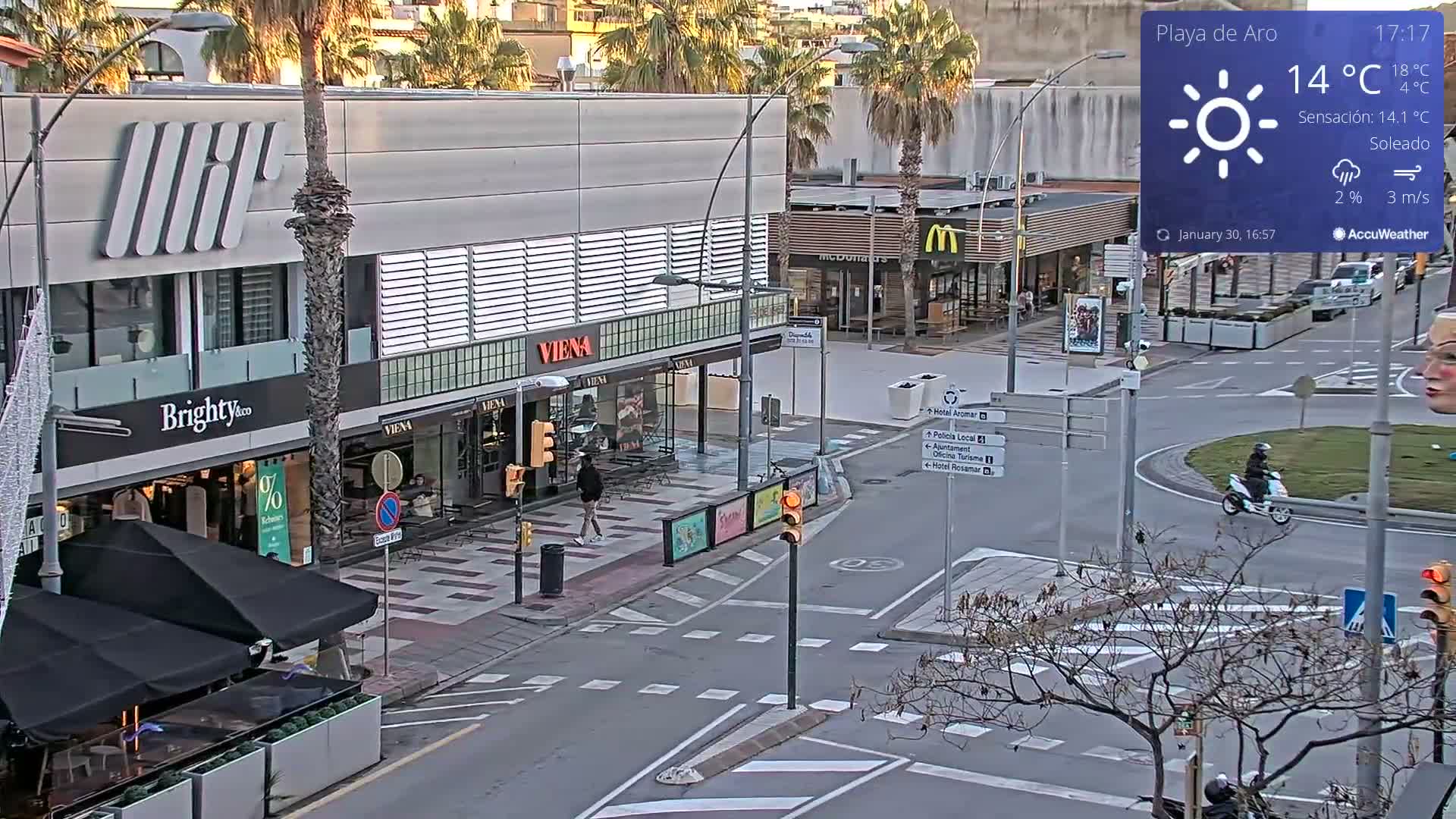 Catalonia, Platja d'Aro Center Girona Live Cam - Girona, Catalonia, Spain