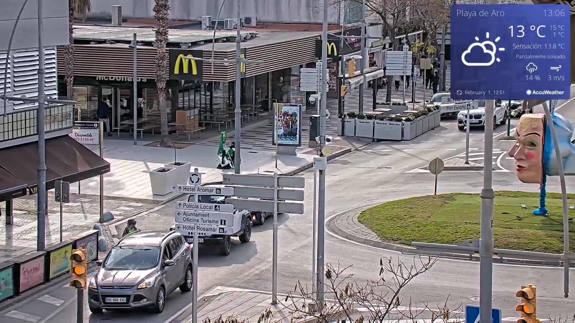 Catalonia, Platja d'Aro Center Girona Live Cam - Girona, Catalonia, Spain