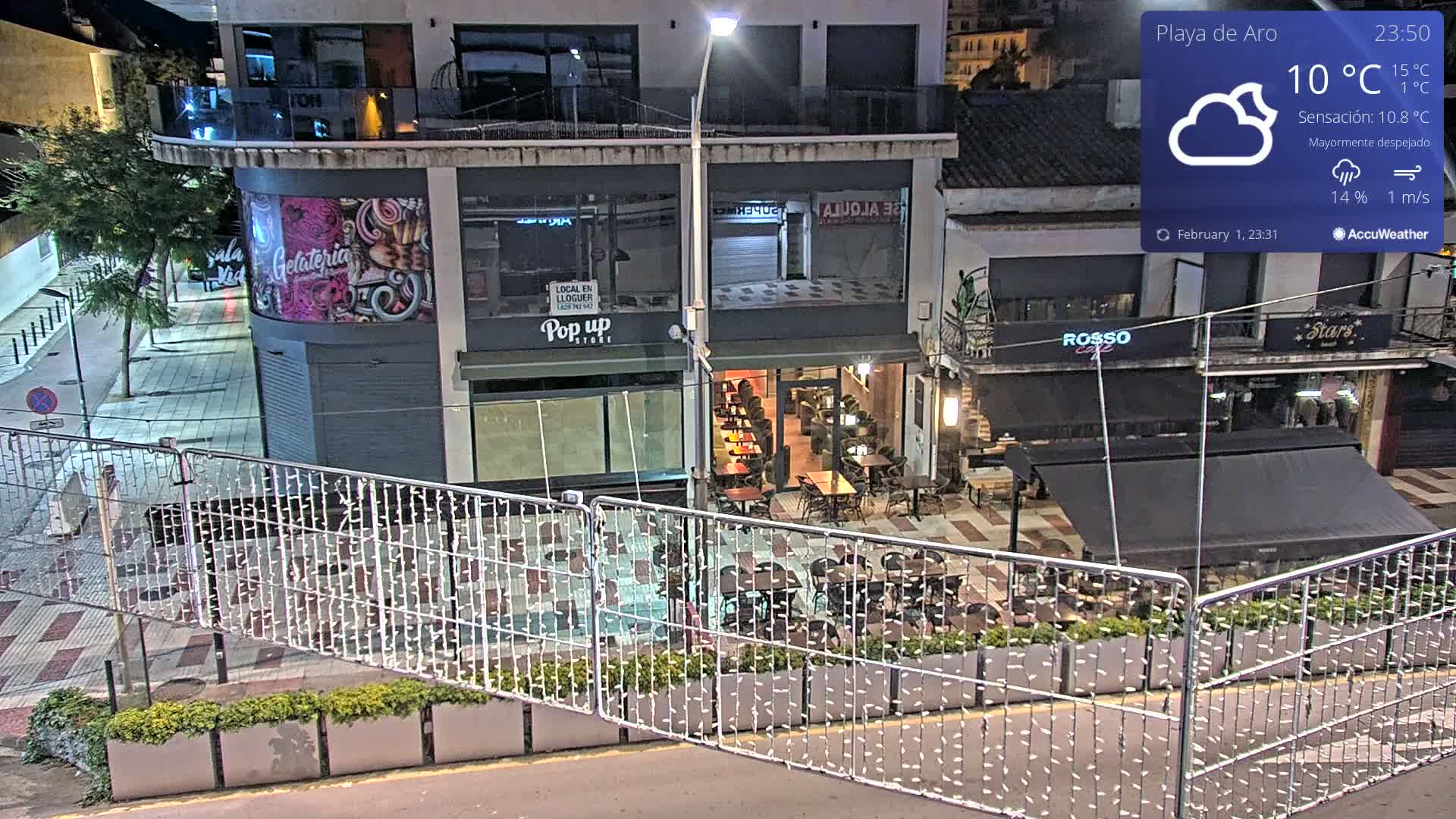 Catalonia, Platja d'Aro Center Girona Live Cam - Girona, Catalonia, Spain