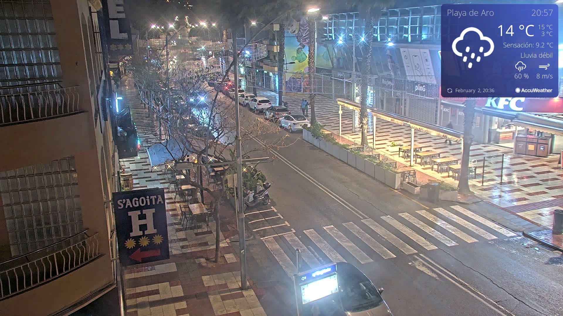 Catalonia, Platja d'Aro Center Girona Live Cam - Girona, Catalonia, Spain