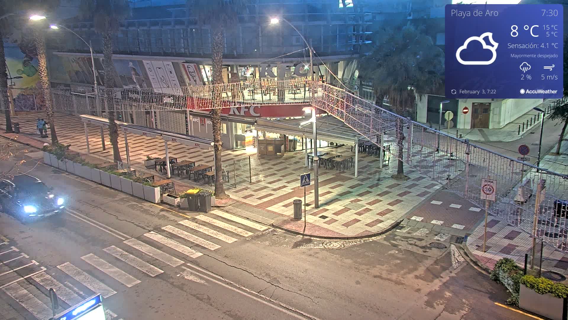 Catalonia, Platja d'Aro Center Girona Live Cam - Girona, Catalonia, Spain