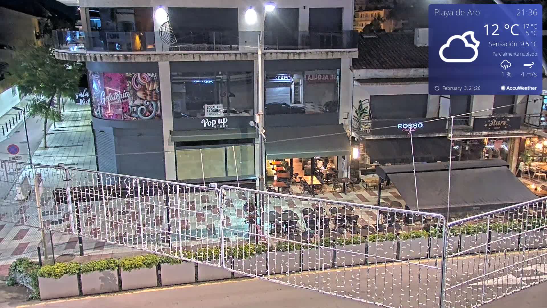 Catalonia, Platja d'Aro Center Girona Live Cam - Girona, Catalonia, Spain