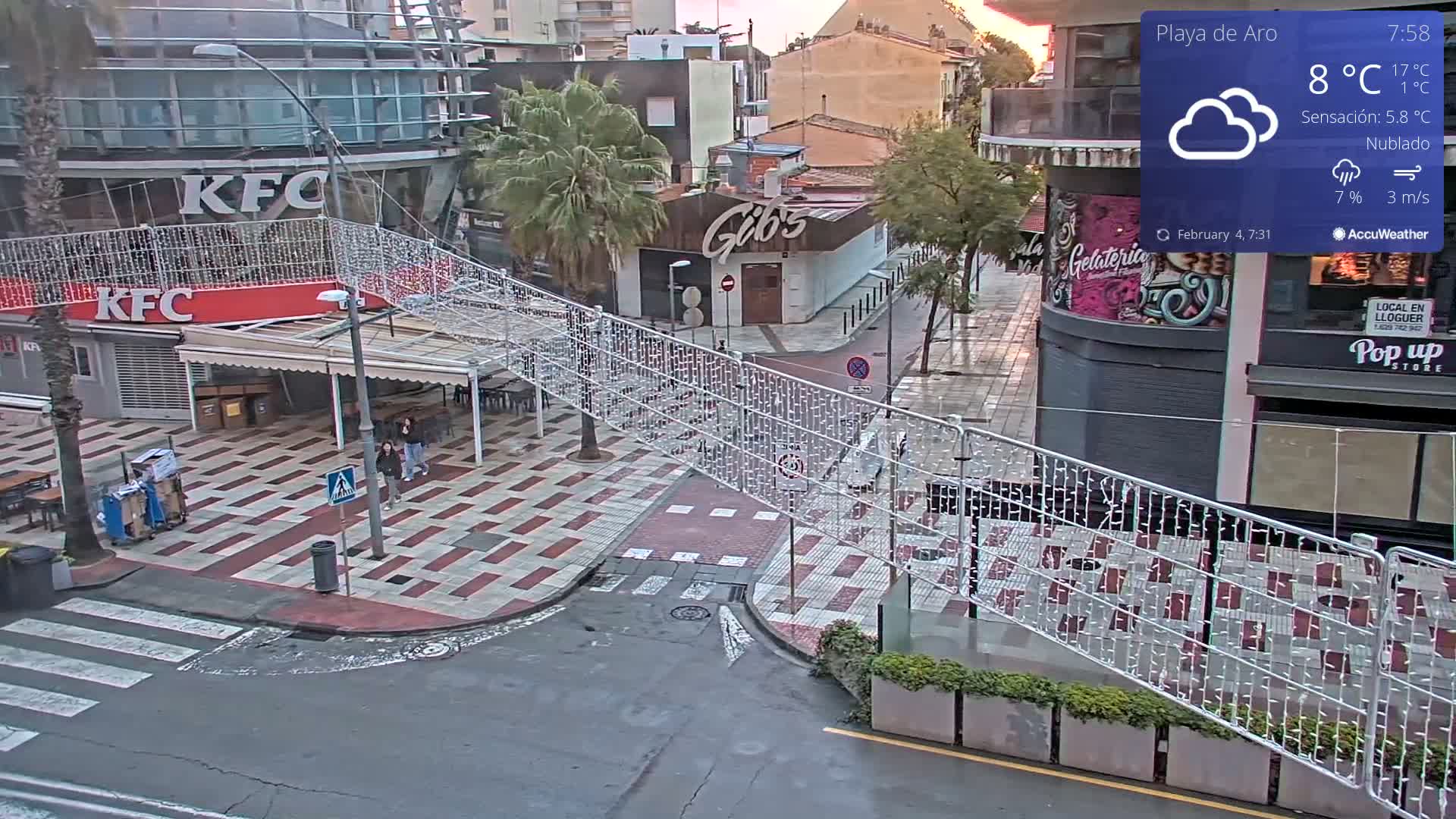 Catalonia, Platja d'Aro Center Girona Live Cam - Girona, Catalonia, Spain