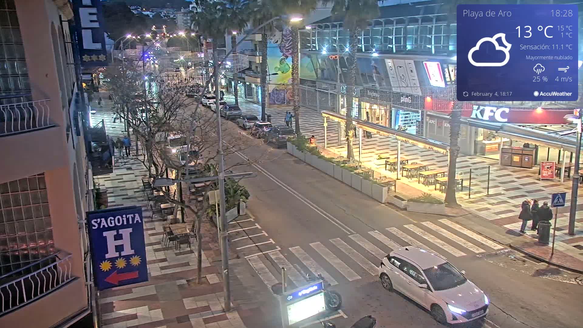 Catalonia, Platja d'Aro Center Girona Live Cam - Girona, Catalonia, Spain