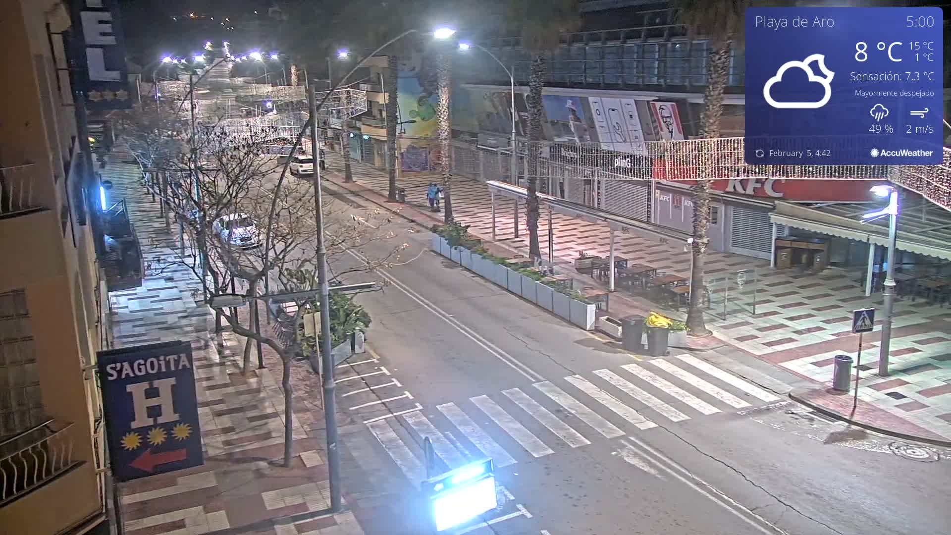 Catalonia, Platja d'Aro Center Girona Live Cam - Girona, Catalonia, Spain