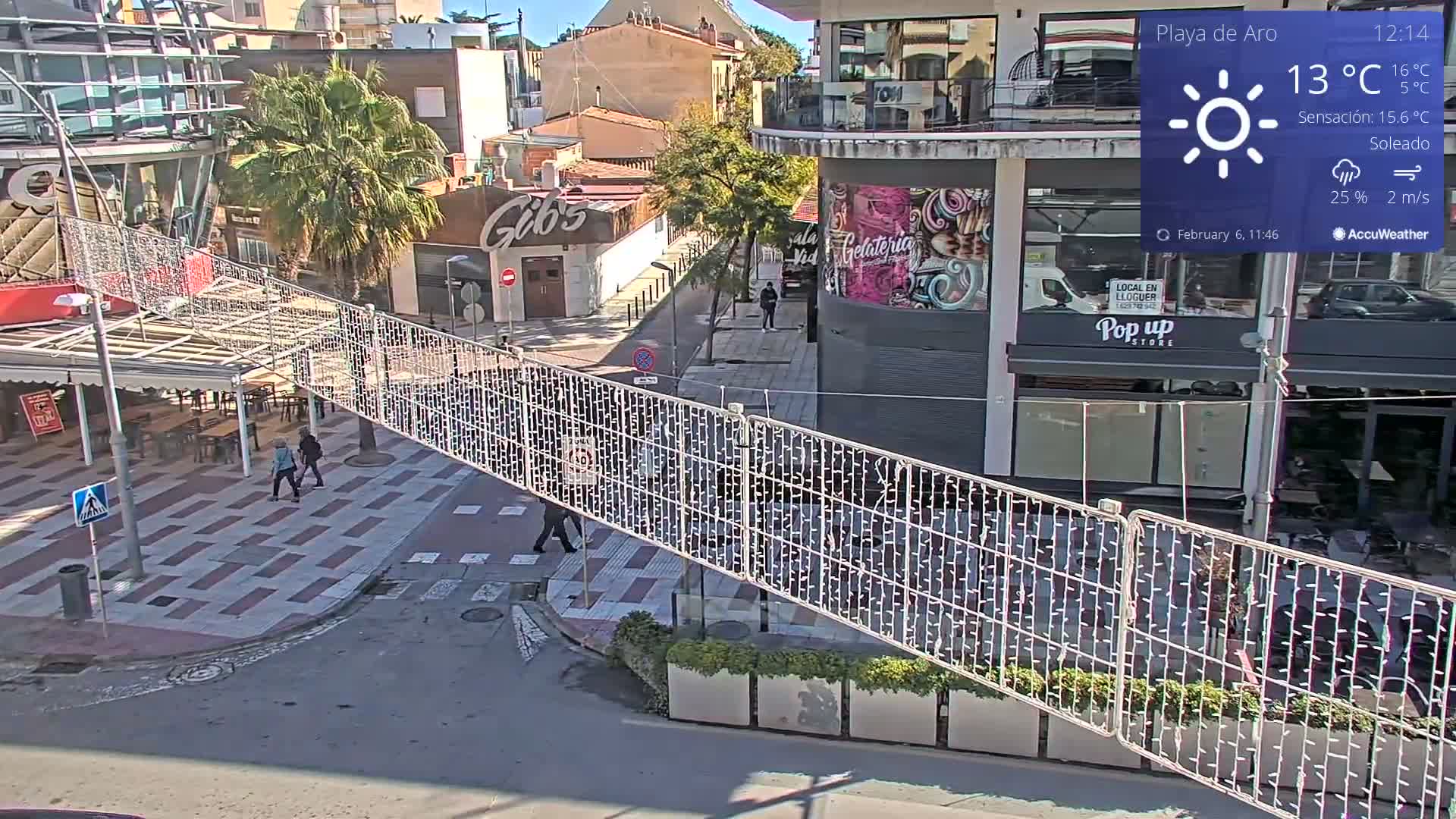 Catalonia, Platja d'Aro Center Girona Live Cam - Girona, Catalonia, Spain