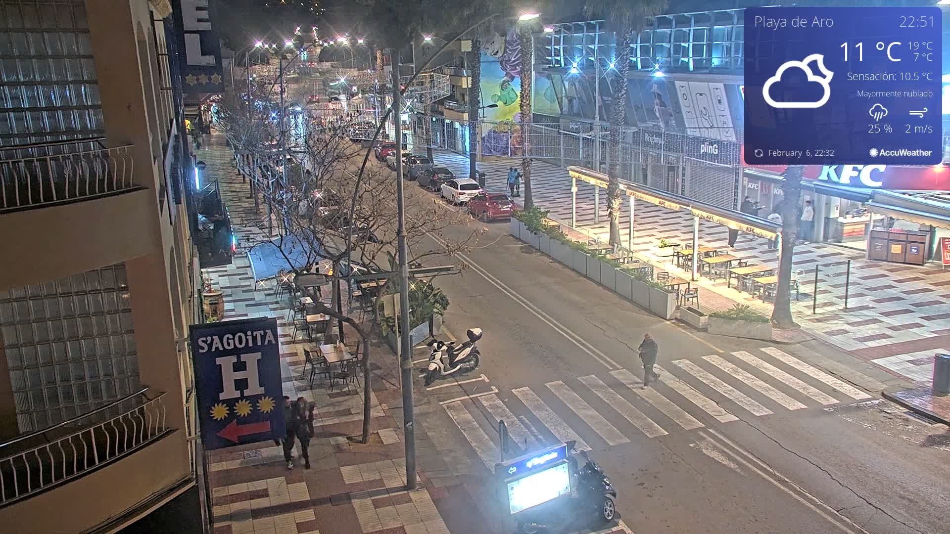 Catalonia, Platja d'Aro Center Girona Live Cam - Girona, Catalonia, Spain