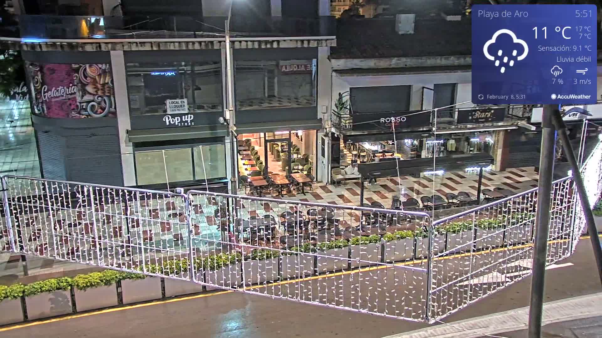 Catalonia, Platja d'Aro Center Girona Live Cam - Girona, Catalonia, Spain