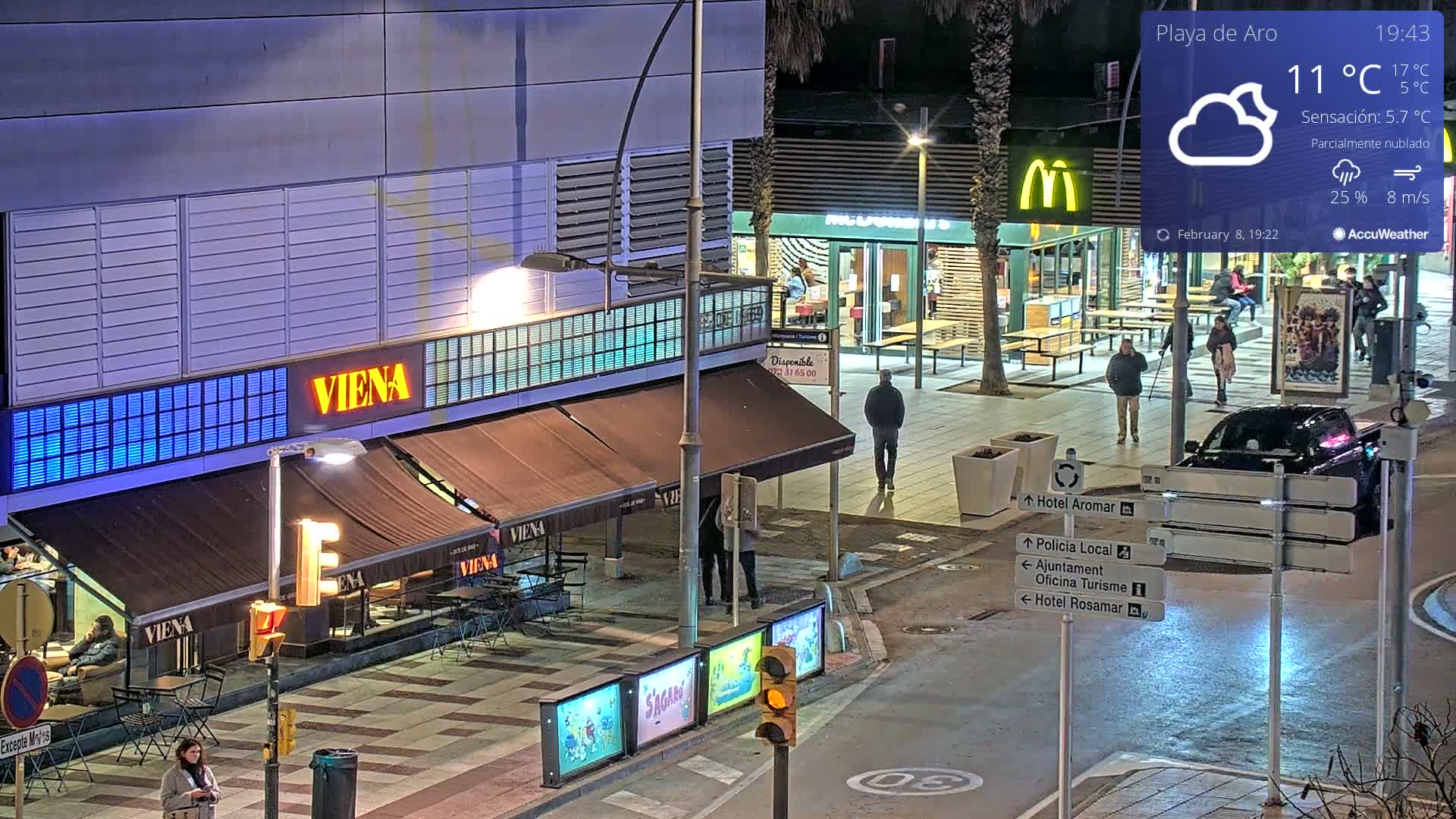Catalonia, Platja d'Aro Center Girona Live Cam - Girona, Catalonia, Spain