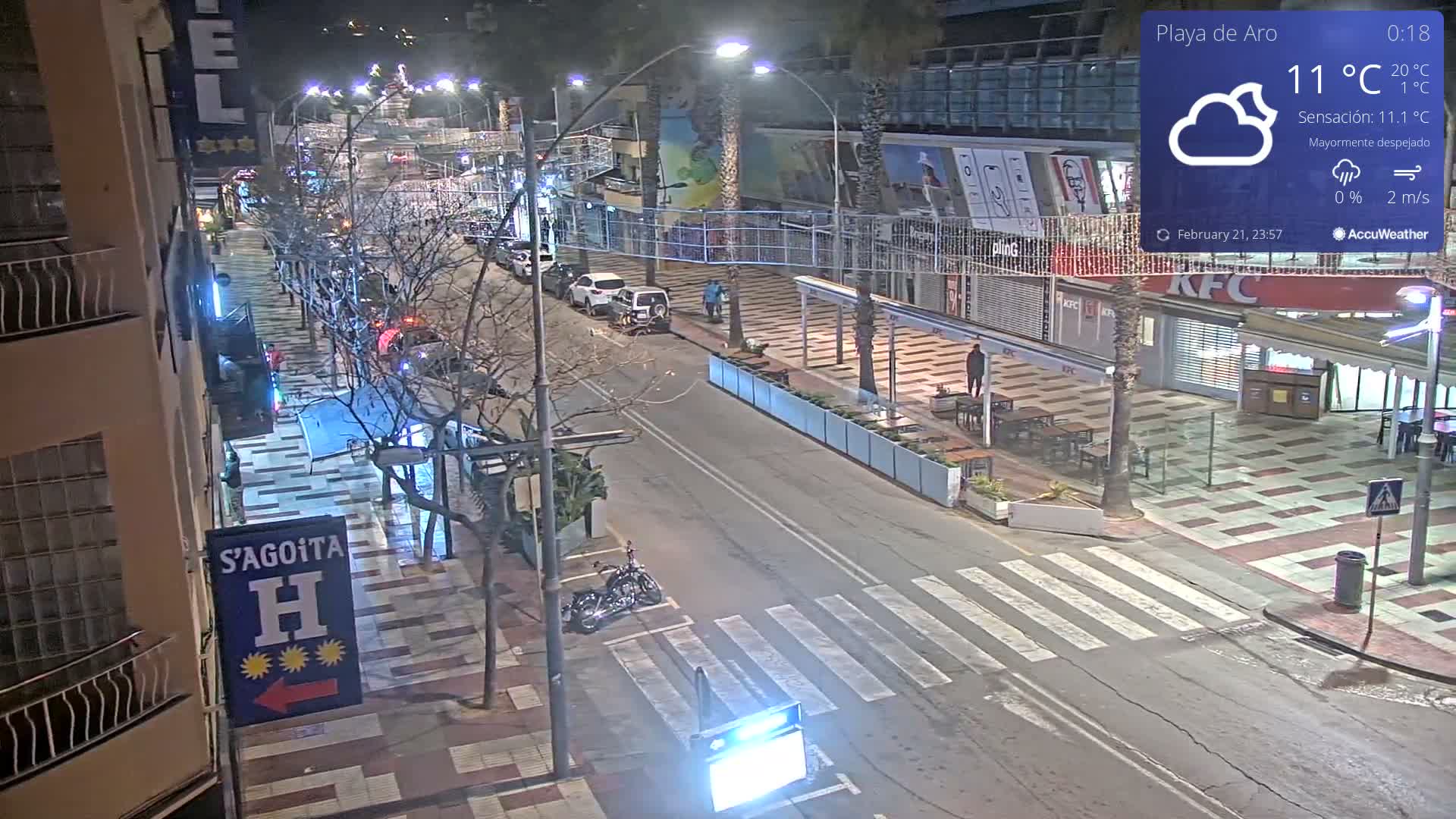 Catalonia, Platja d'Aro Center Girona Live Cam - Girona, Catalonia, Spain