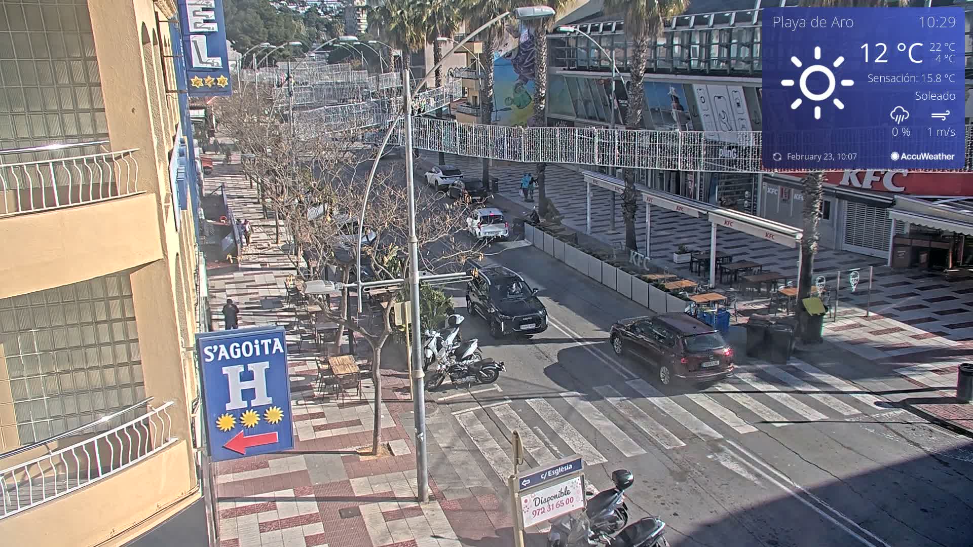 Catalonia, Platja d'Aro Center Girona Live Cam - Girona, Catalonia, Spain