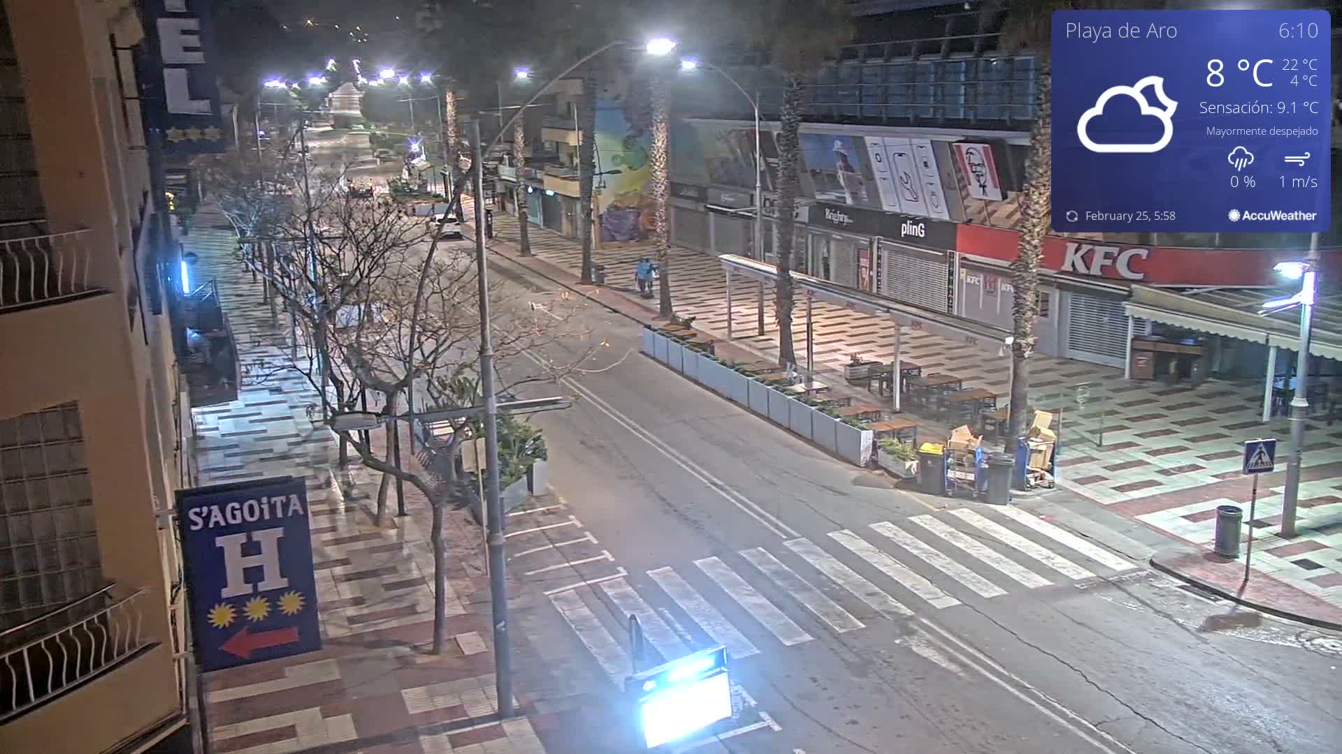Catalonia, Platja d'Aro Center Girona Live Cam - Girona, Catalonia, Spain