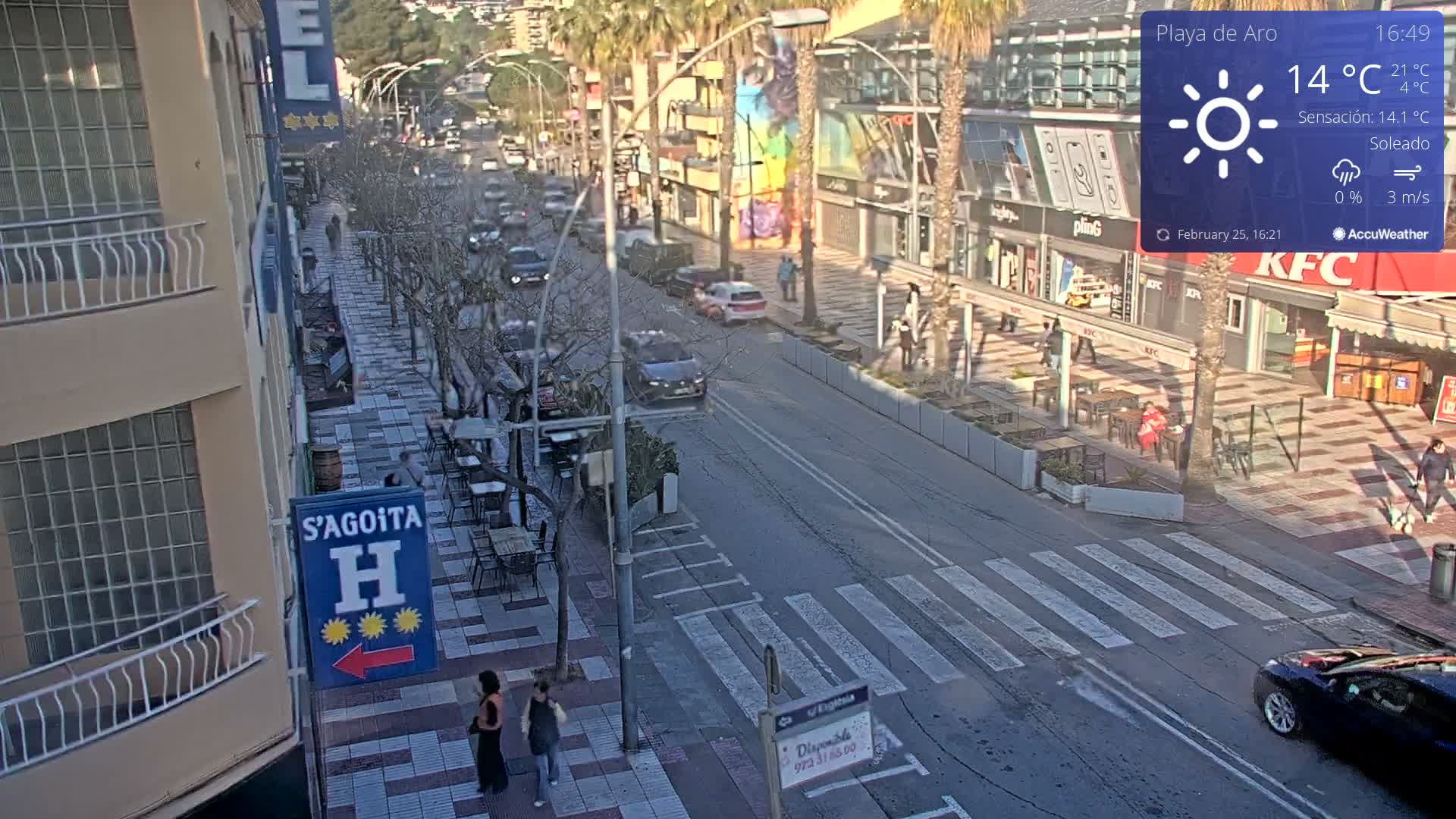 Catalonia, Platja d'Aro Center Girona Live Cam - Girona, Catalonia, Spain