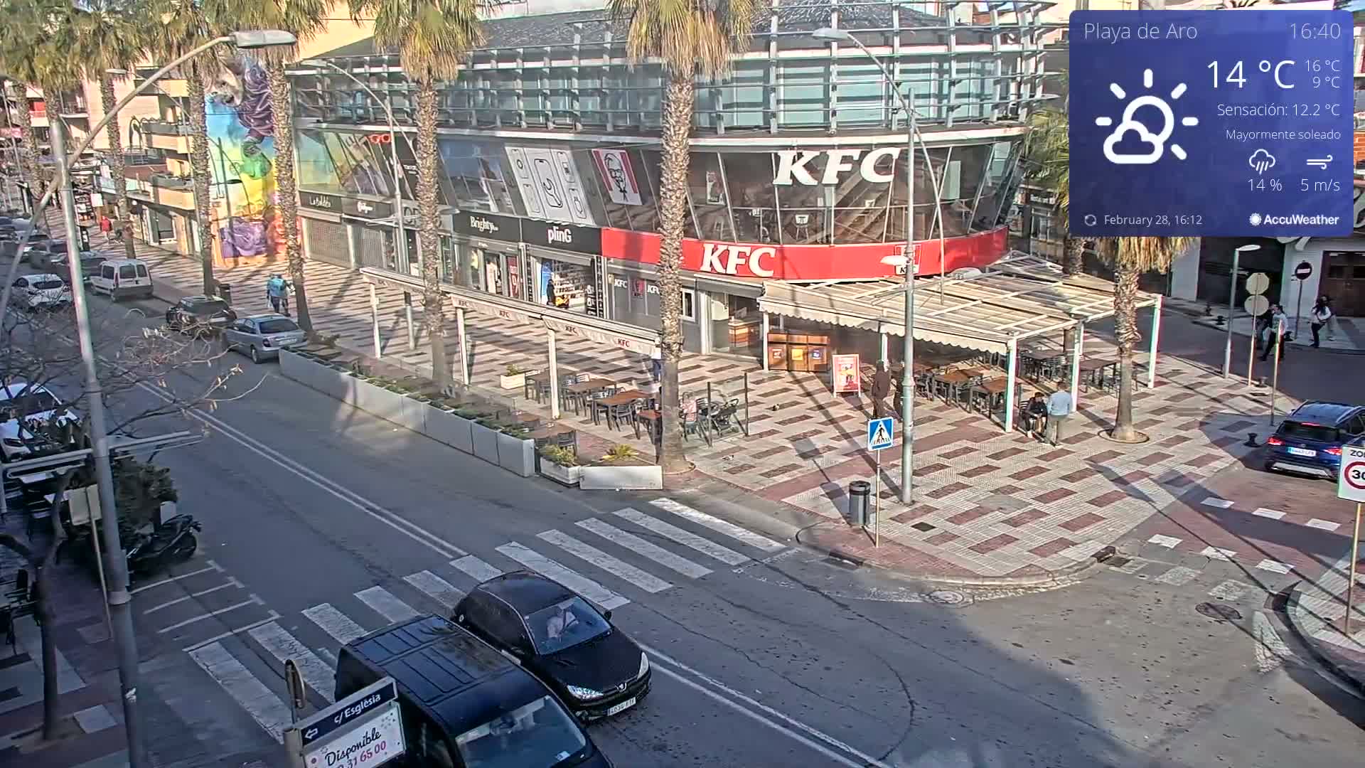 Catalonia, Platja d'Aro Center Girona Live Cam - Girona, Catalonia, Spain