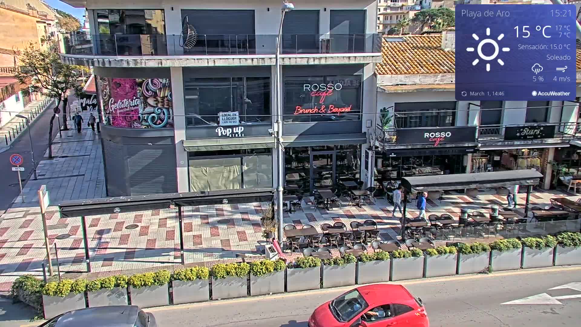 Catalonia, Platja d'Aro Center Girona Live Cam - Girona, Catalonia, Spain
