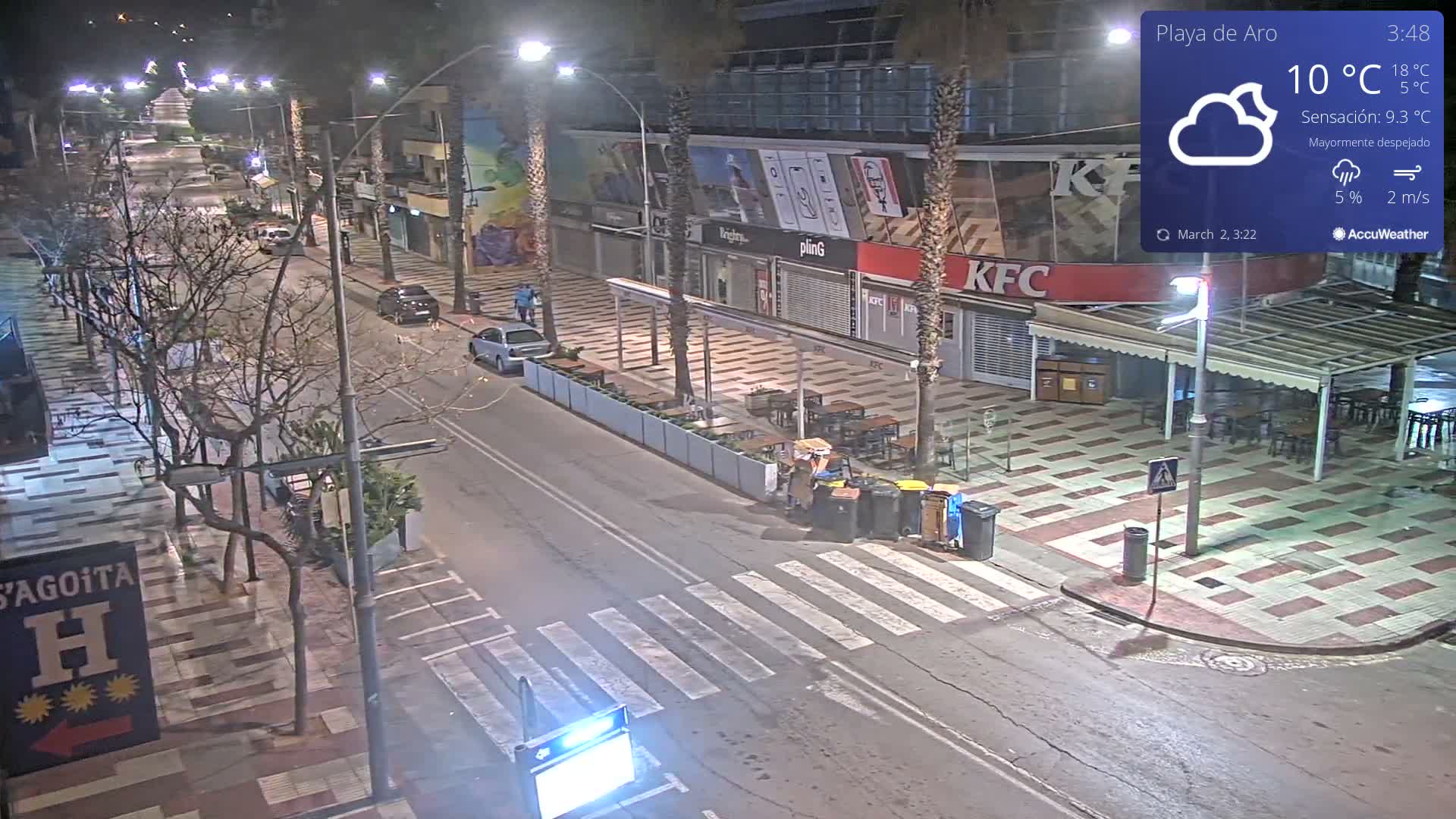 Catalonia, Platja d'Aro Center Girona Live Cam - Girona, Catalonia, Spain