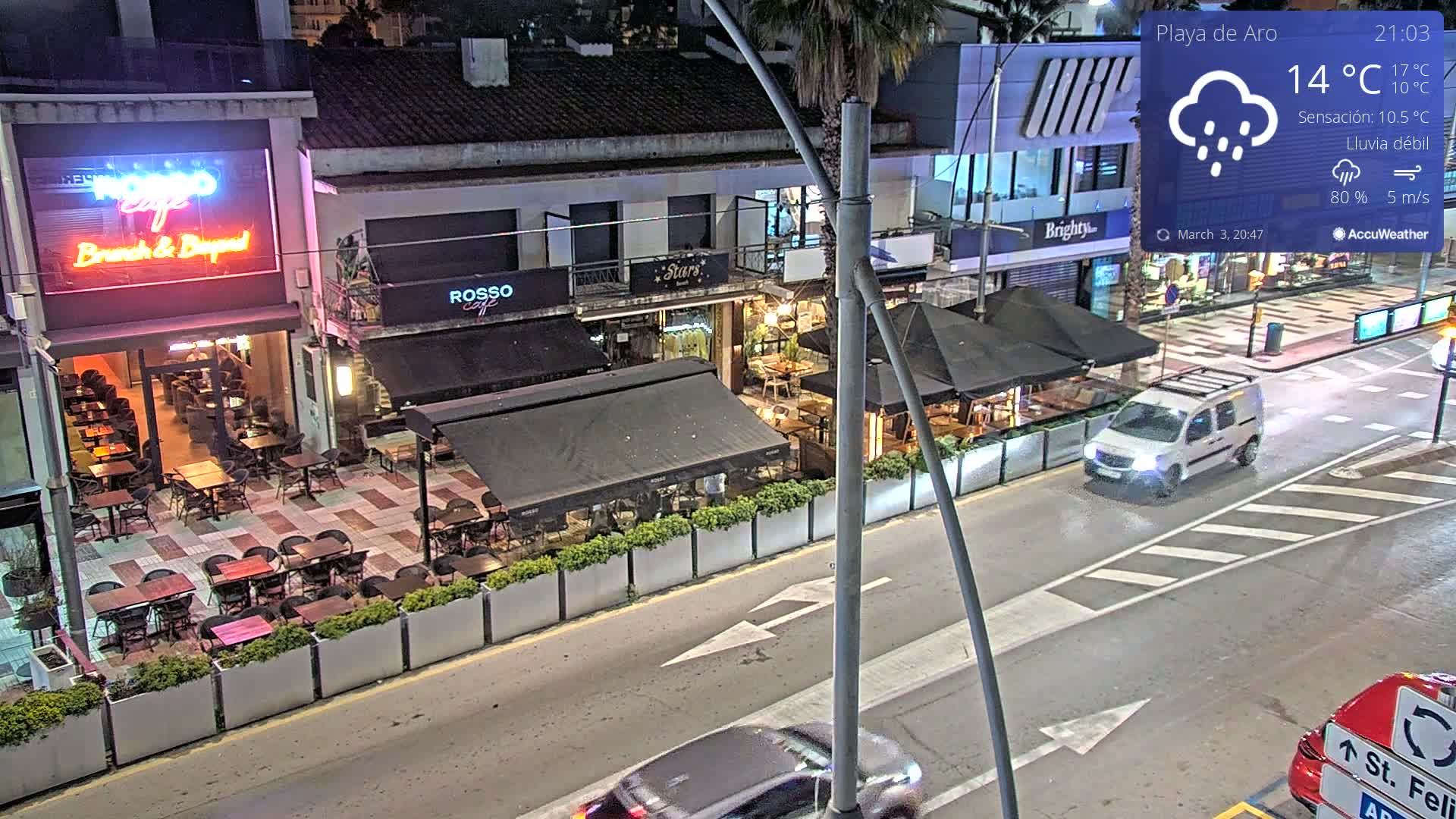 Catalonia, Platja d'Aro Center Girona Live Cam - Girona, Catalonia, Spain