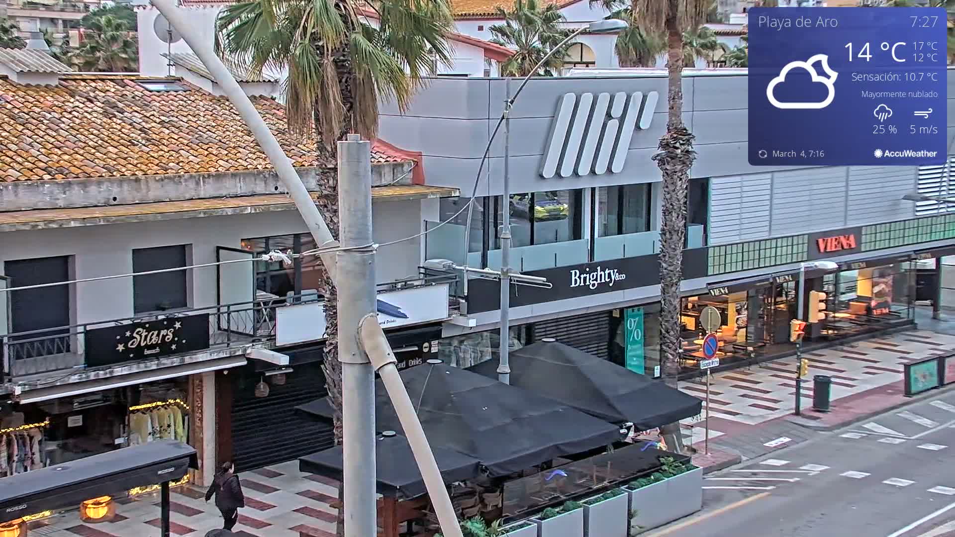 Catalonia, Platja d'Aro Center Girona Live Cam - Girona, Catalonia, Spain