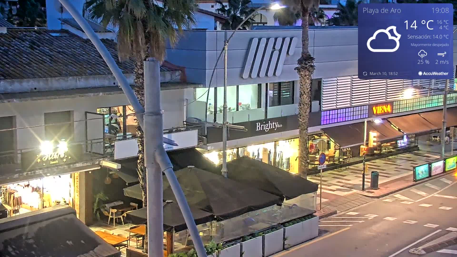 Catalonia, Platja d'Aro Center Girona Live Cam - Girona, Catalonia, Spain