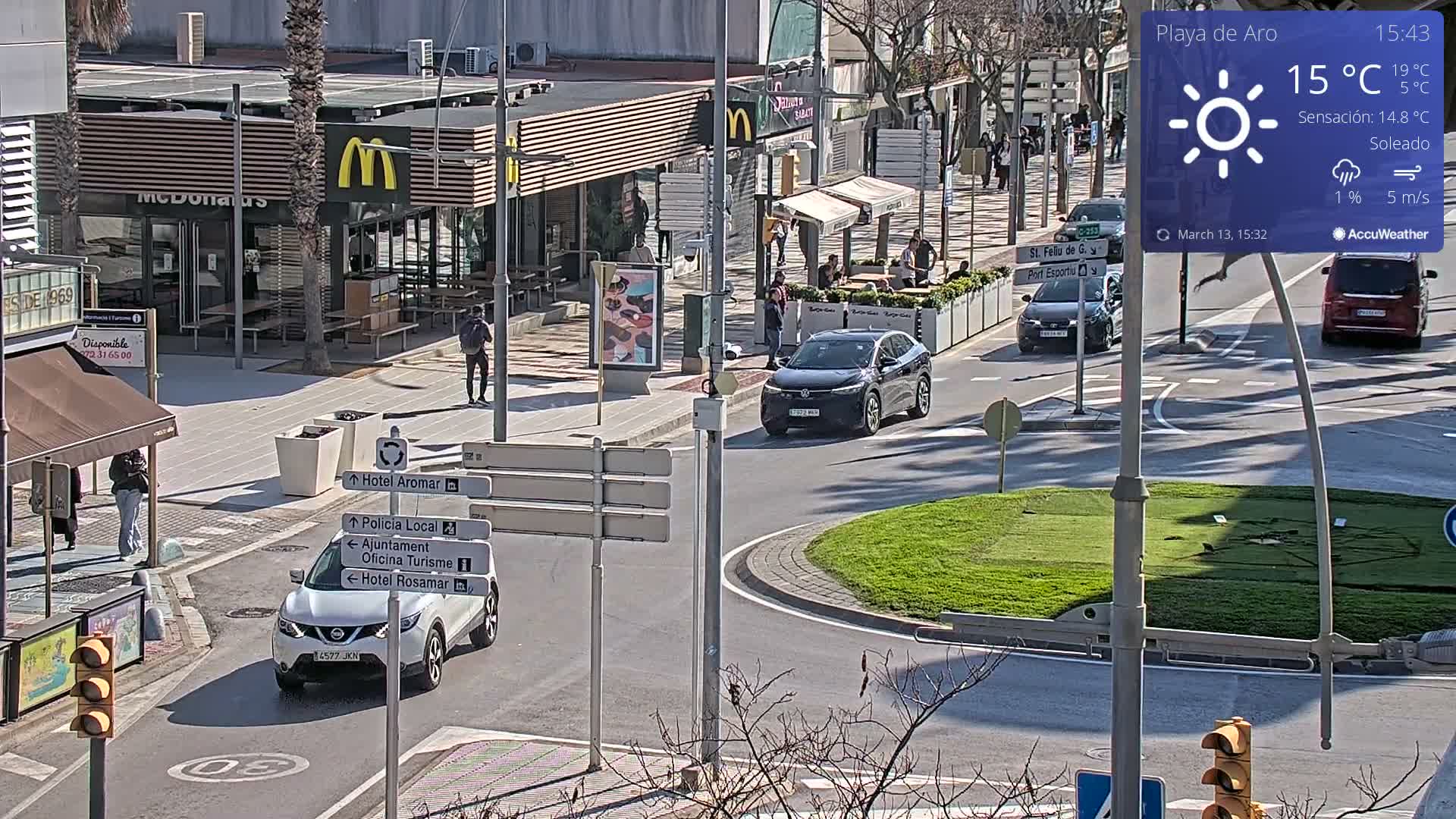Catalonia, Platja d'Aro Center Girona Live Cam - Girona, Catalonia, Spain