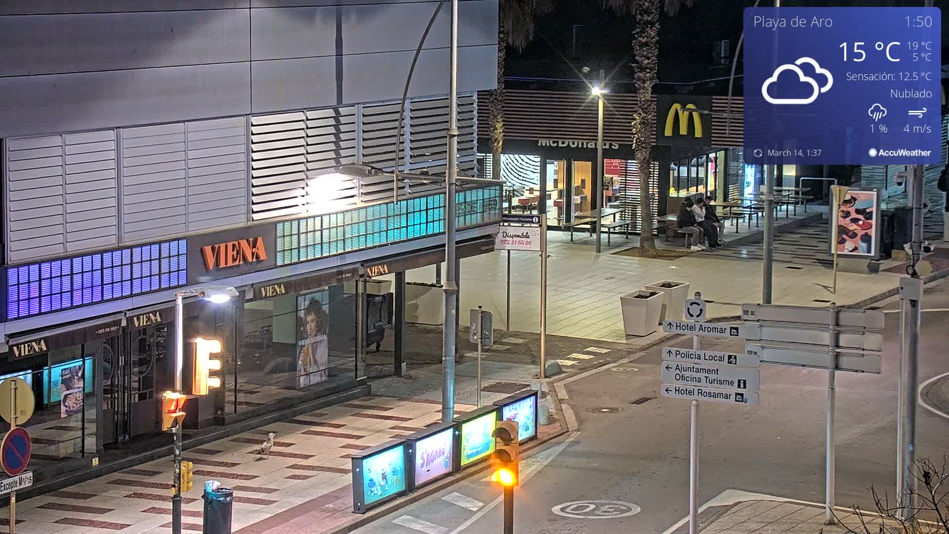 Catalonia, Platja d'Aro Center Girona Live Cam - Girona, Catalonia, Spain