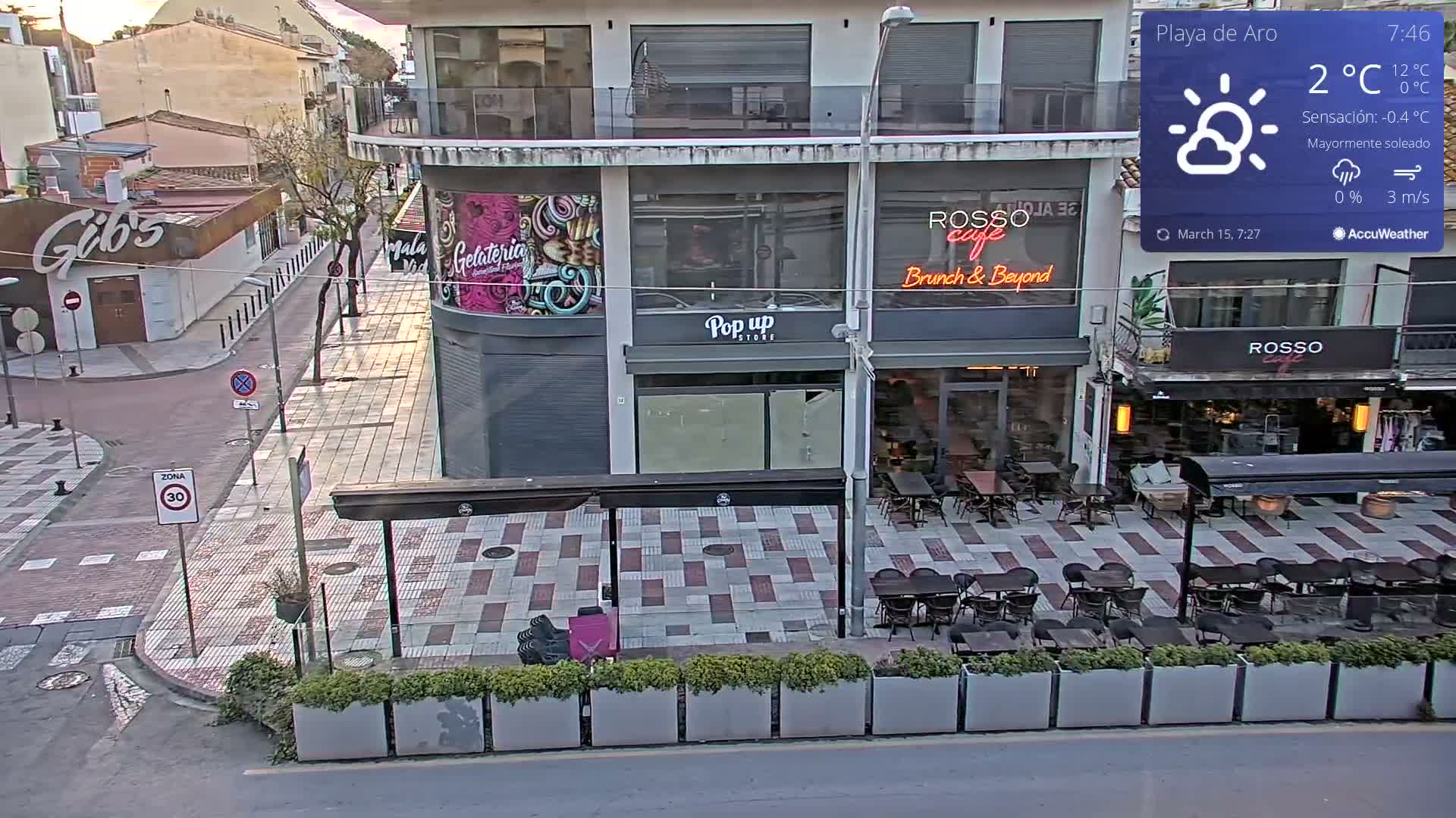 Catalonia, Platja d'Aro Center Girona Live Cam - Girona, Catalonia, Spain