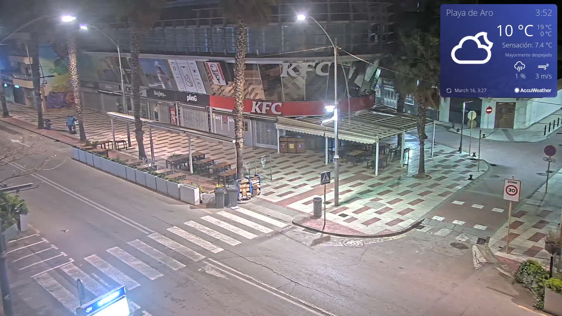 Catalonia, Platja d'Aro Center Girona Live Cam - Girona, Catalonia, Spain