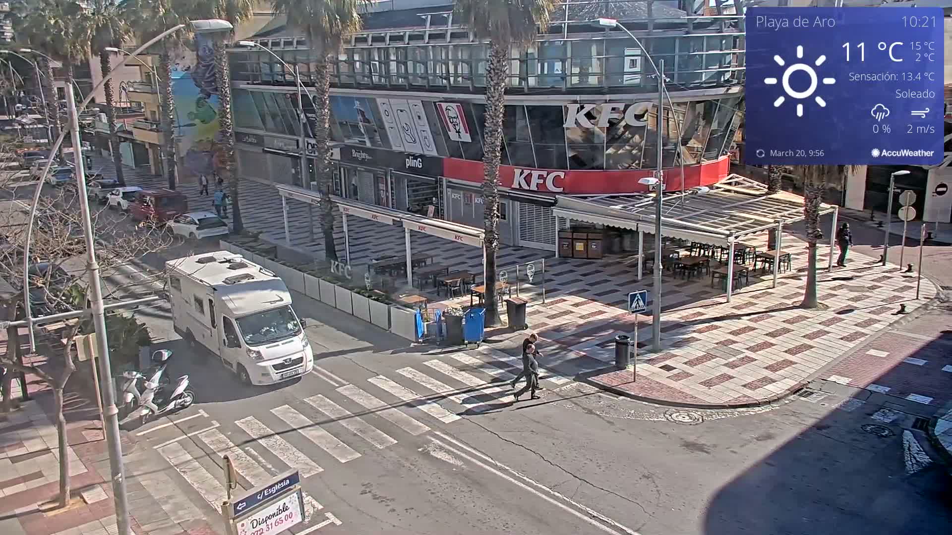 Catalonia, Platja d'Aro Center Girona Live Cam - Girona, Catalonia, Spain
