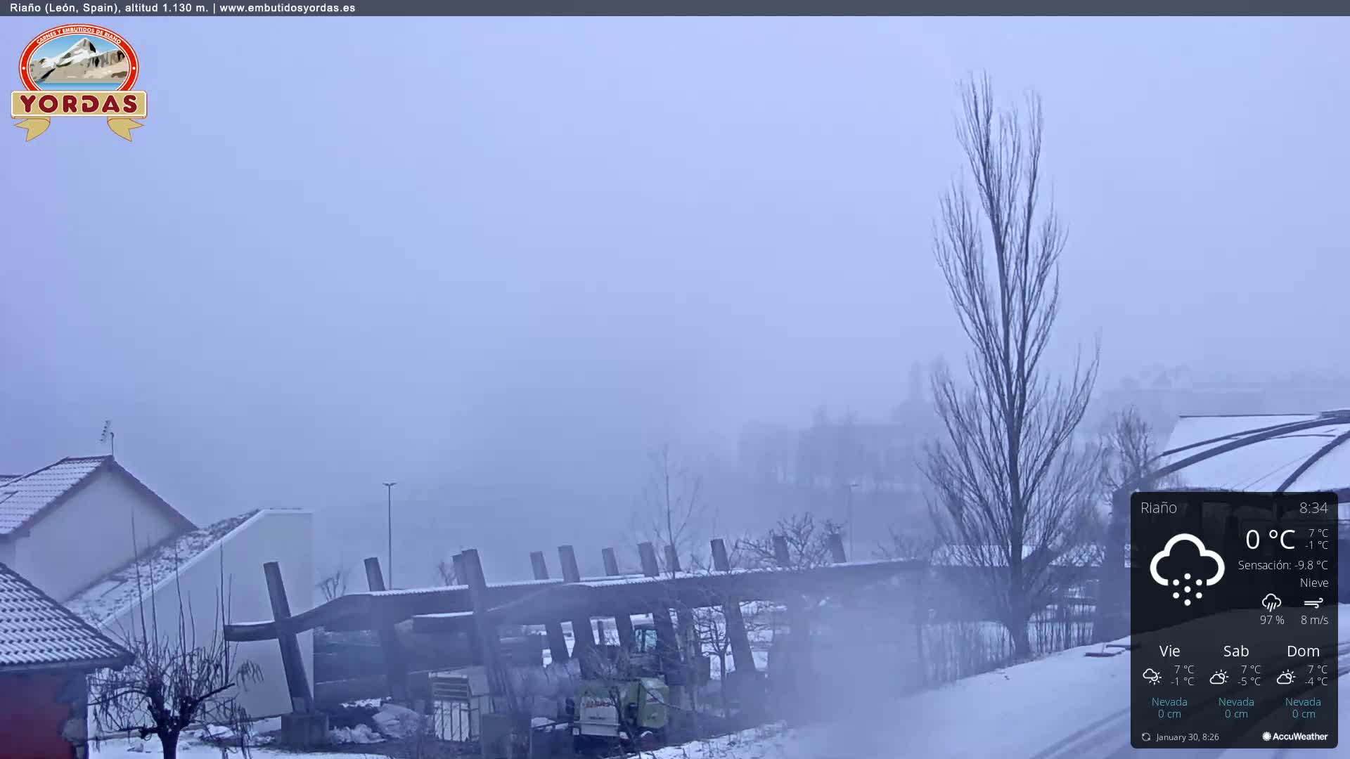 Yordas Peak (Pica Yordas) from Riaño Live Cam - León, Castile&León, Spain