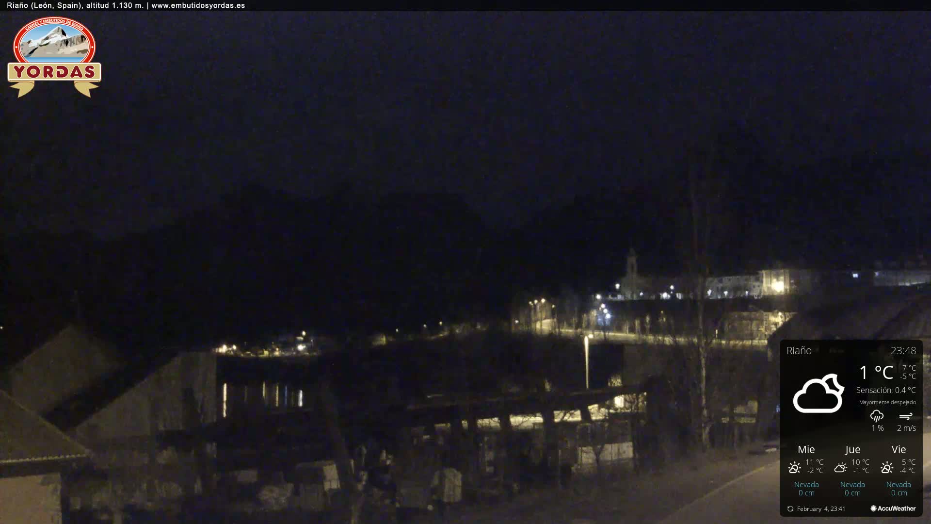 Yordas Peak (Pica Yordas) from Riaño Live Cam - León, Castile&León, Spain