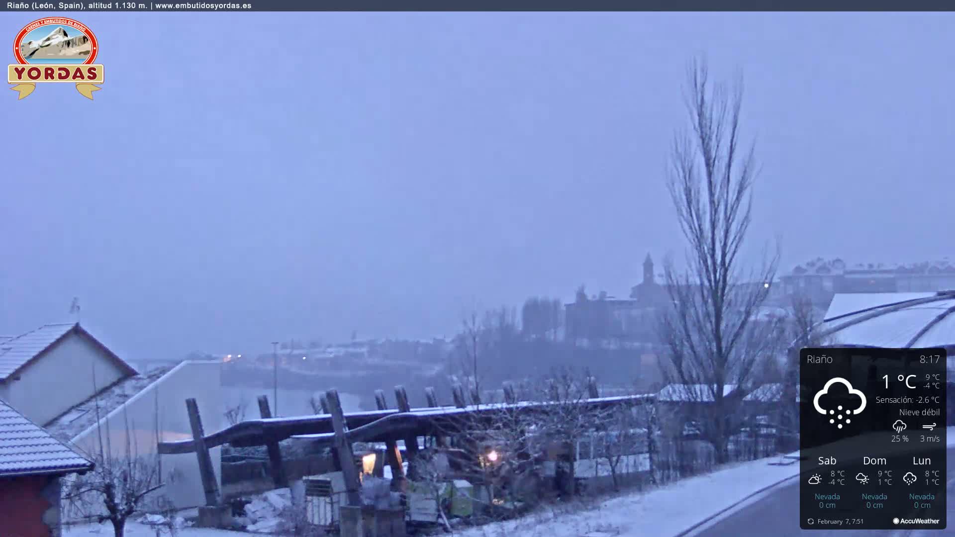 Yordas Peak (Pica Yordas) from Riaño Live Cam - León, Castile&León, Spain