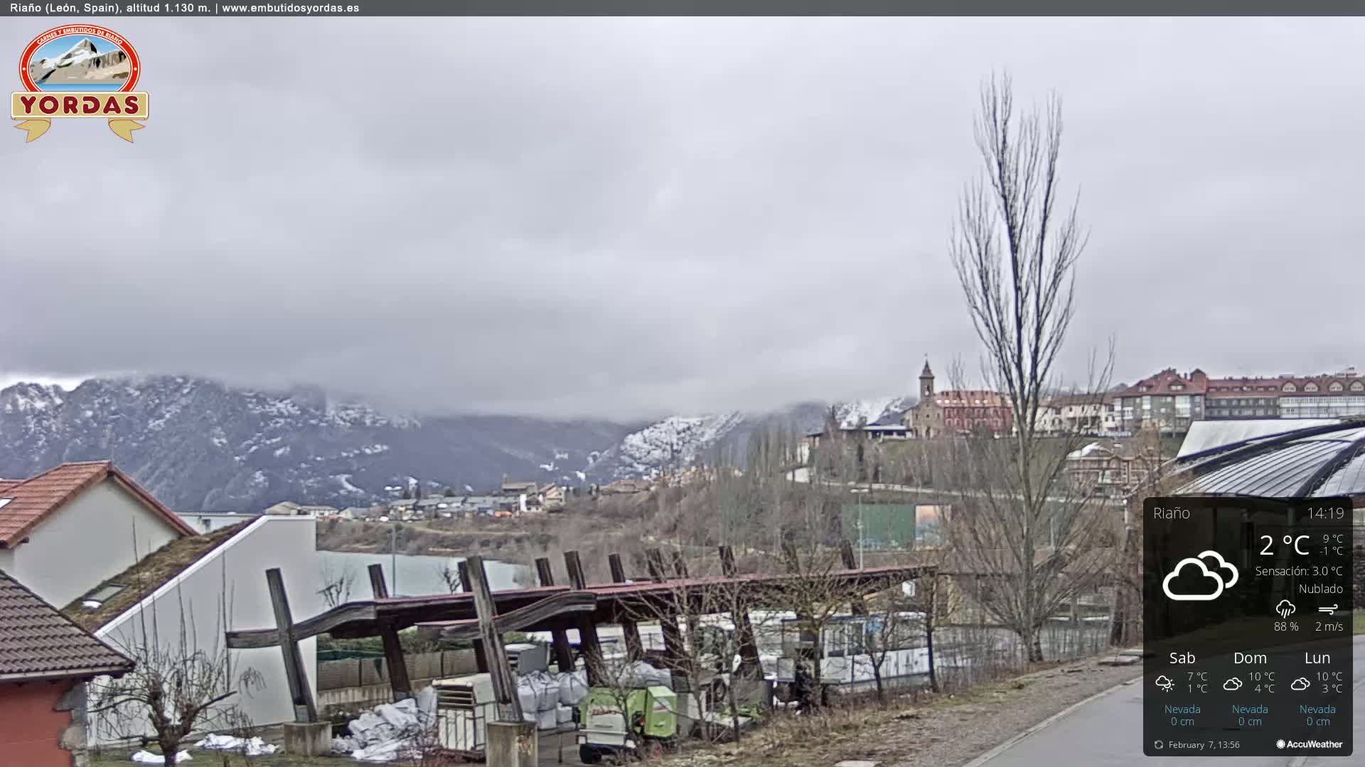 Yordas Peak (Pica Yordas) from Riaño Live Cam - León, Castile&León, Spain