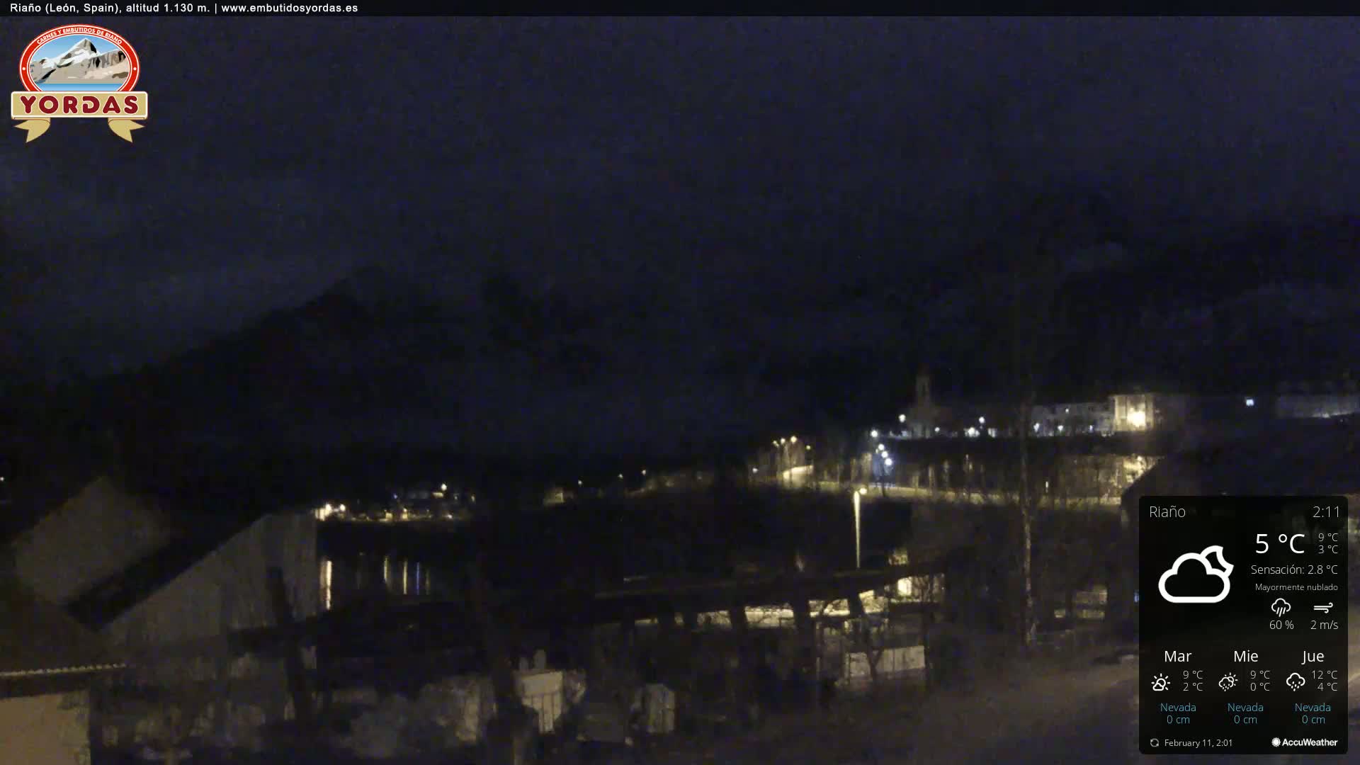 Yordas Peak (Pica Yordas) from Riaño Live Cam - León, Castile&León, Spain
