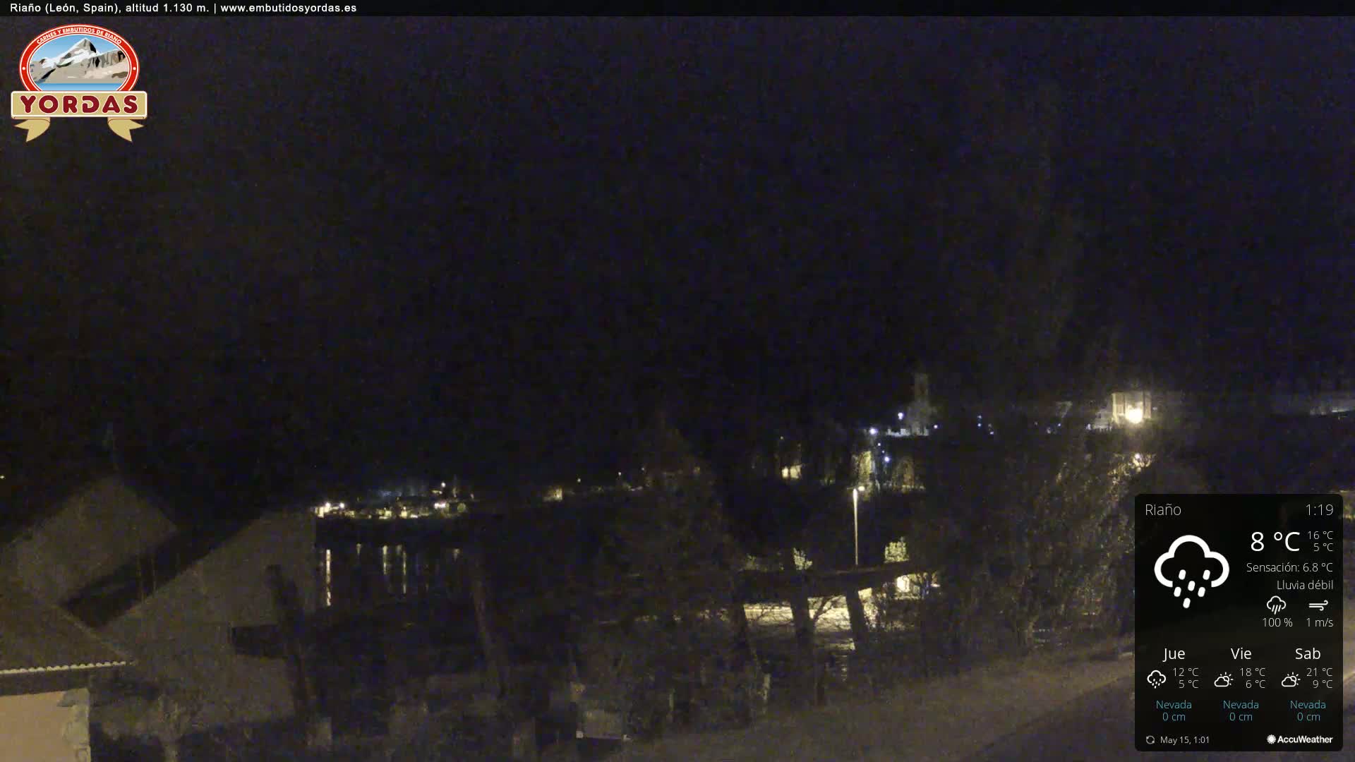 Yordas Peak (Pica Yordas) from Riaño Live Cam - León, Castile&León, Spain