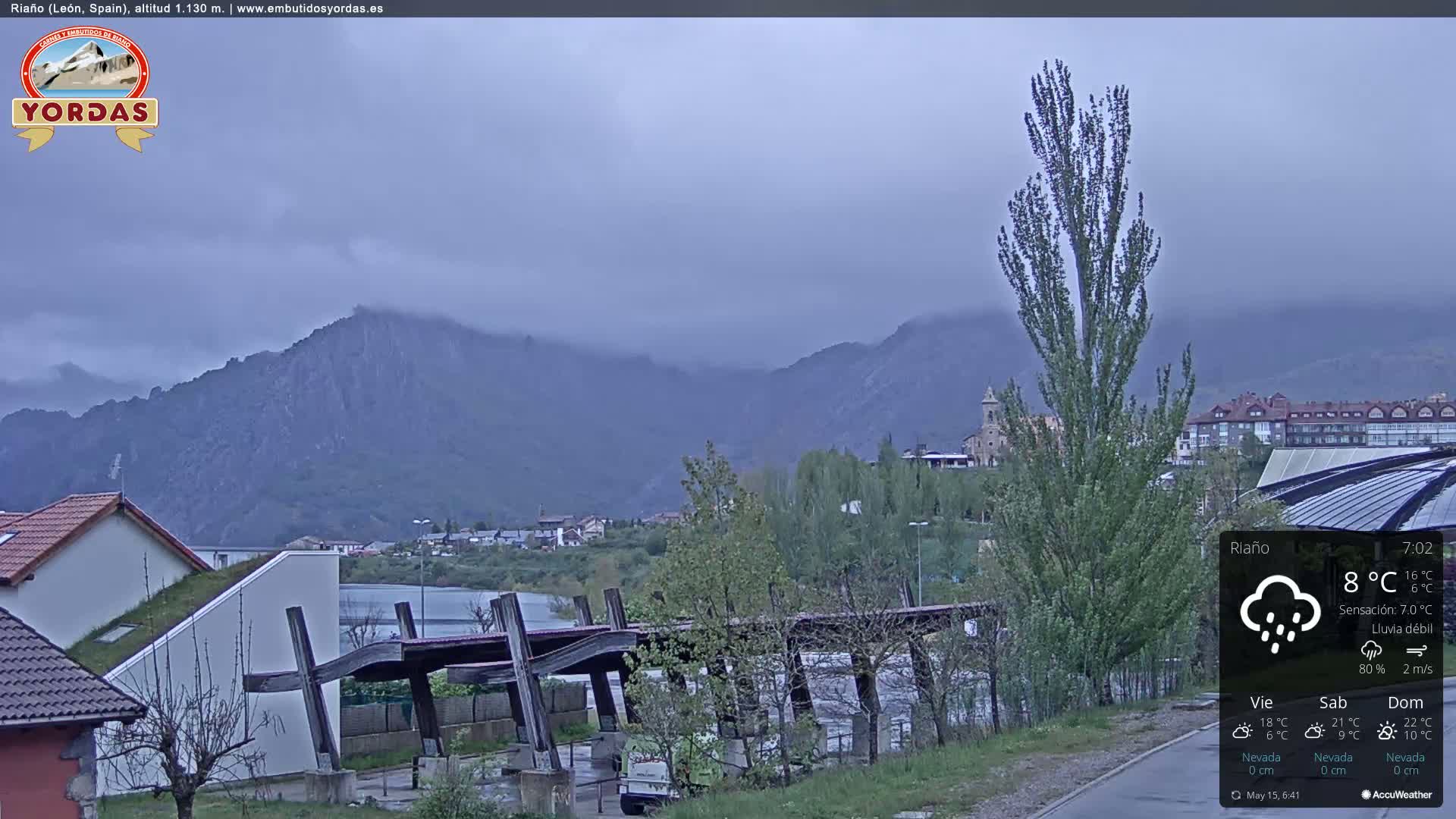 Yordas Peak (Pica Yordas) from Riaño Live Cam - León, Castile&León, Spain