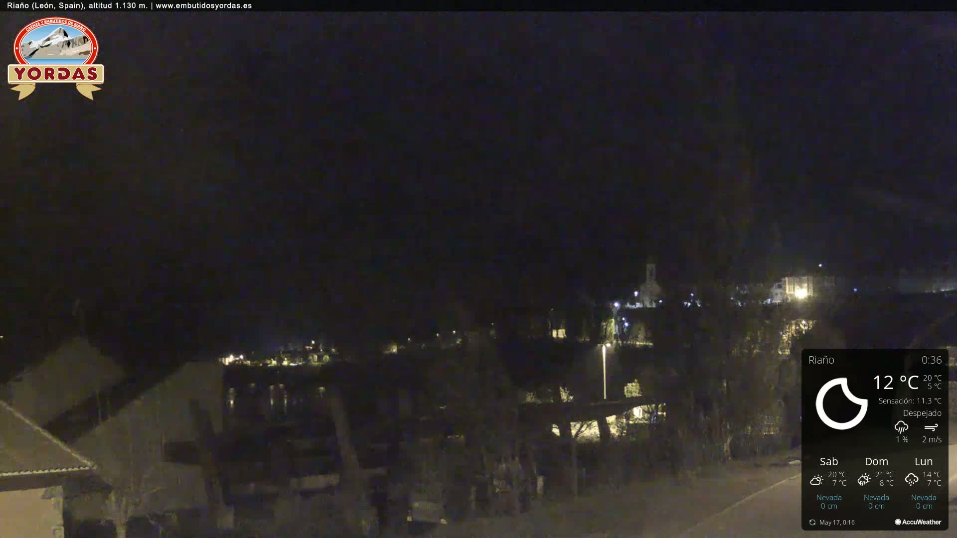 Yordas Peak (Pica Yordas) from Riaño Live Cam - León, Castile&León, Spain