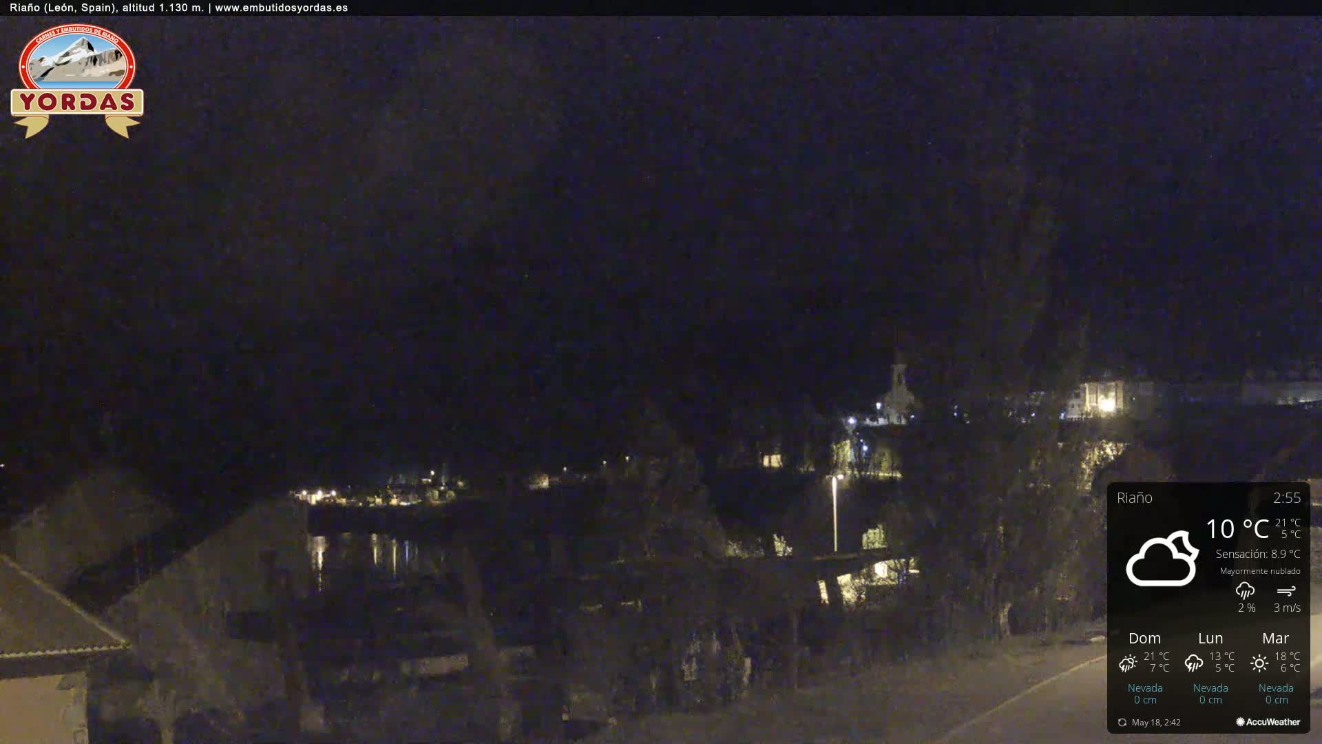 Yordas Peak (Pica Yordas) from Riaño Live Cam - León, Castile&León, Spain