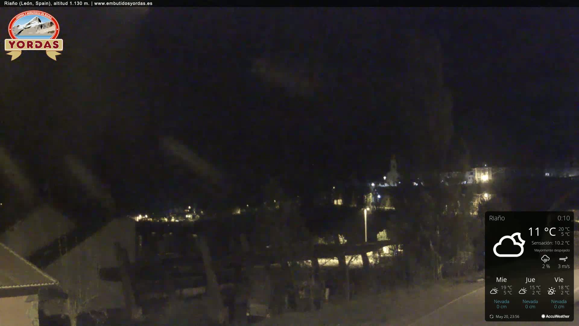 Yordas Peak (Pica Yordas) from Riaño Live Cam - León, Castile&León, Spain