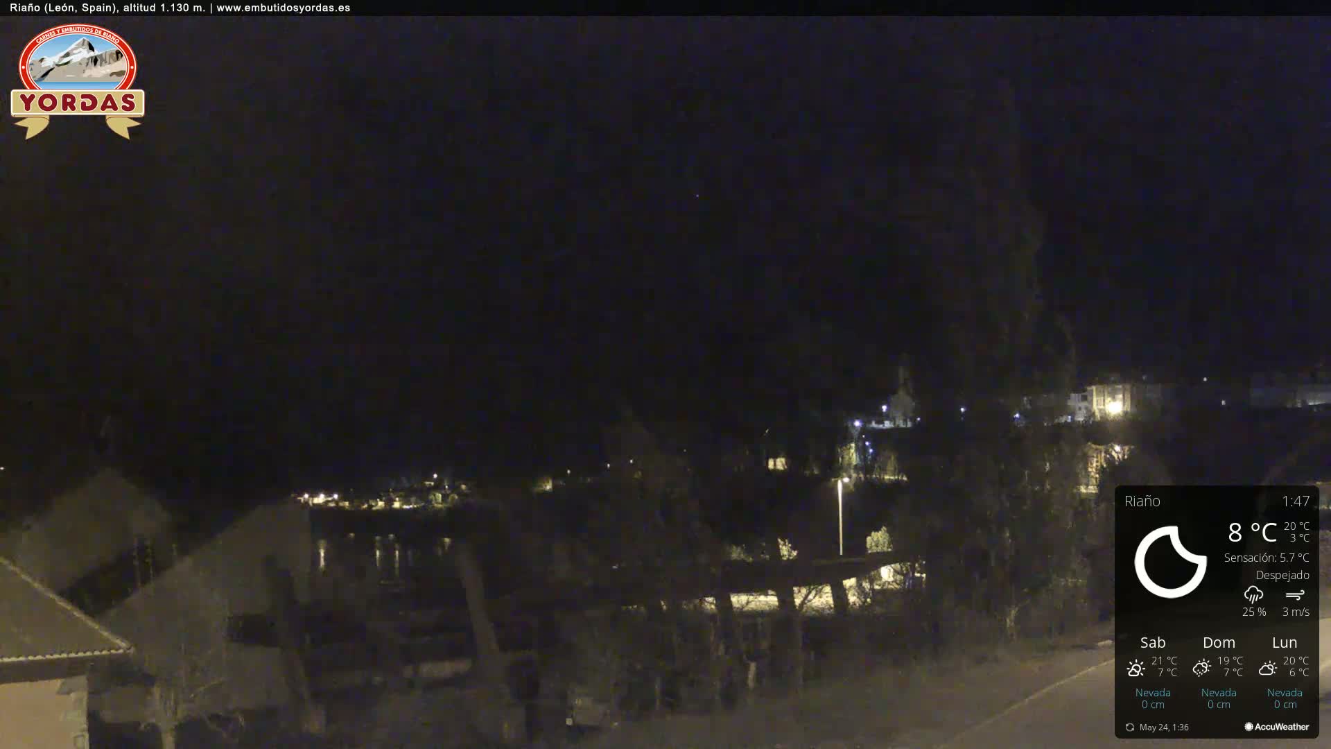 Yordas Peak (Pica Yordas) from Riaño Live Cam - León, Castile&León, Spain