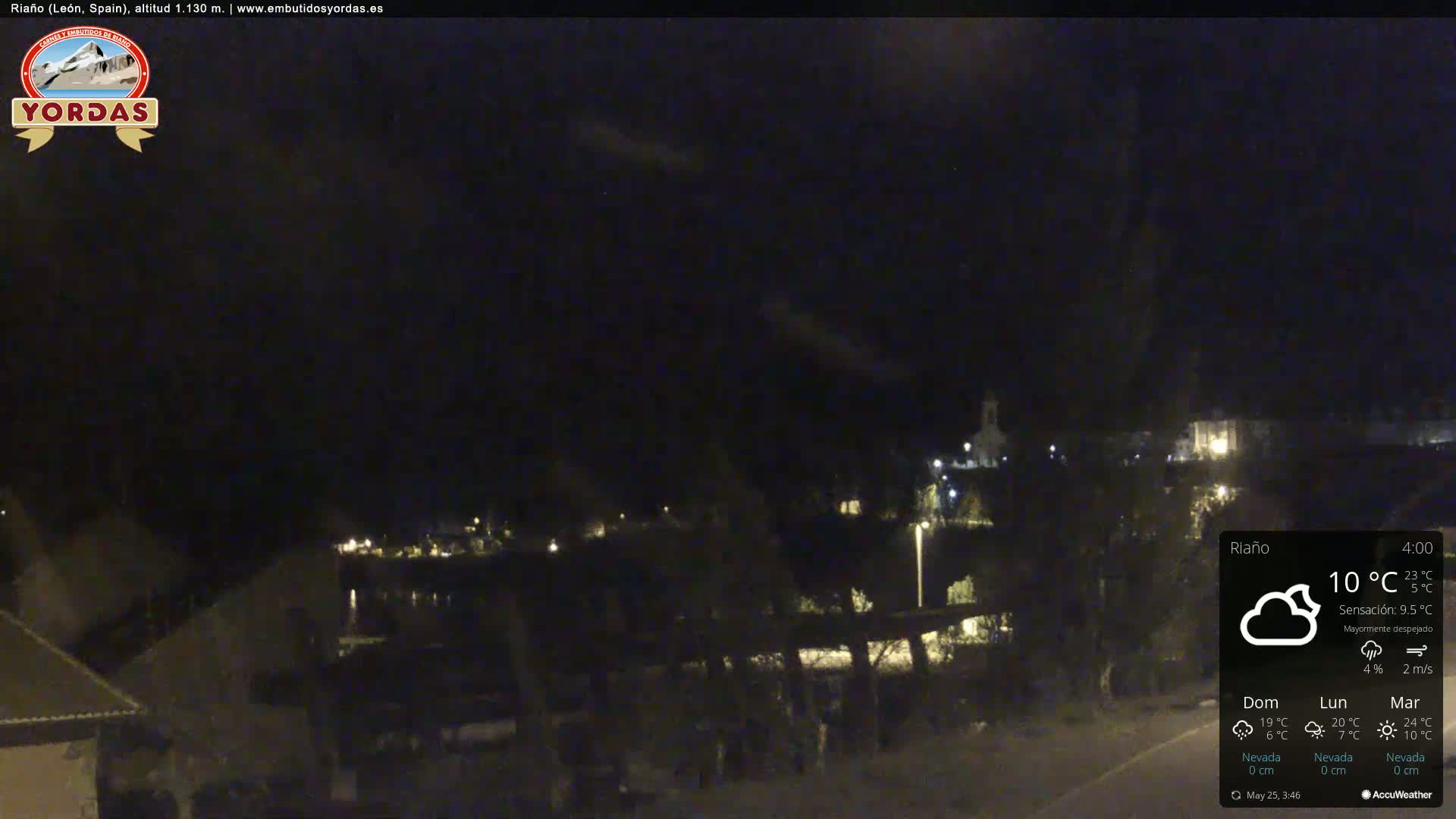Yordas Peak (Pica Yordas) from Riaño Live Cam - León, Castile&León, Spain