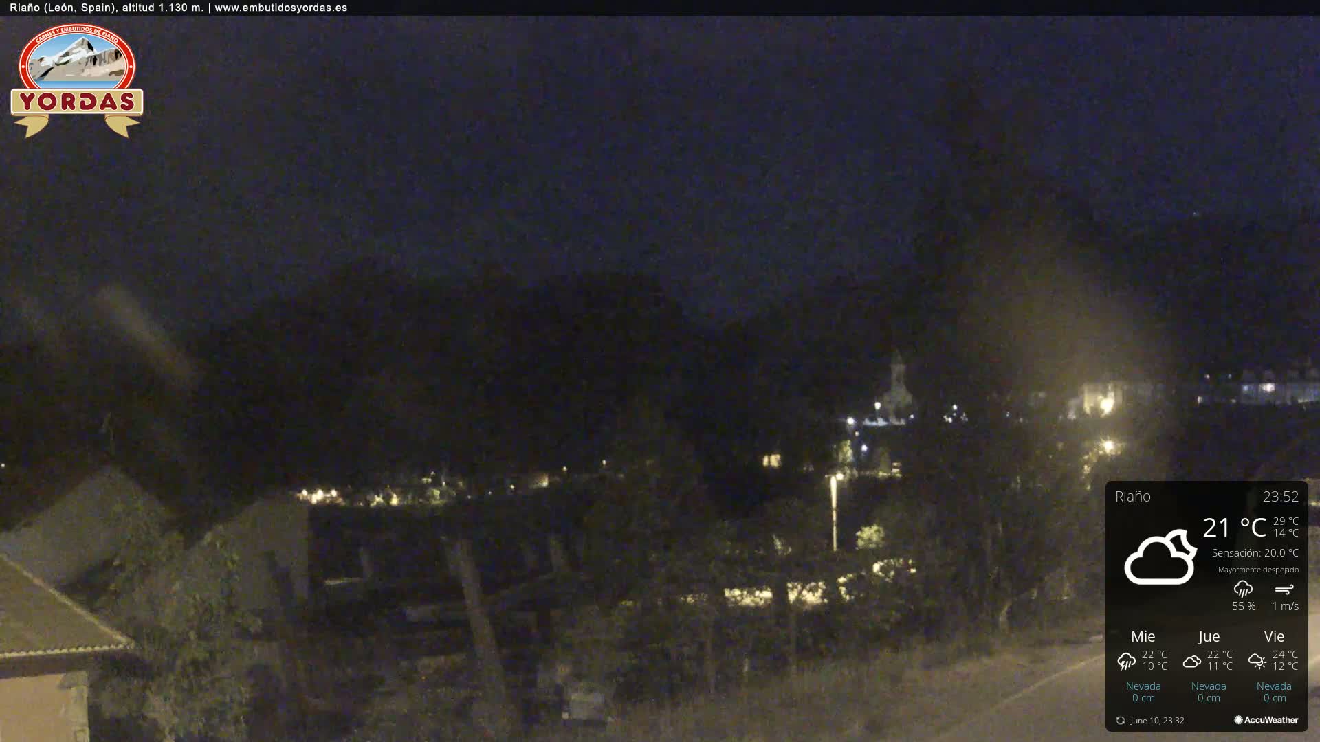Yordas Peak (Pica Yordas) from Riaño Live Cam - León, Castile&León, Spain