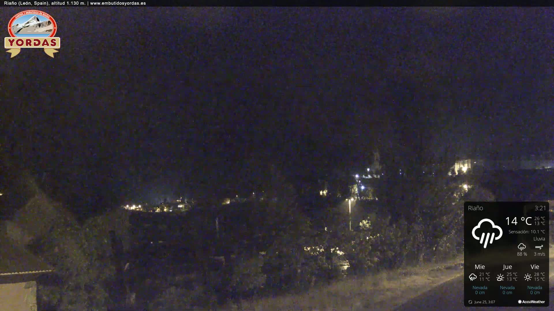 Yordas Peak (Pica Yordas) from Riaño Live Cam - León, Castile&León, Spain