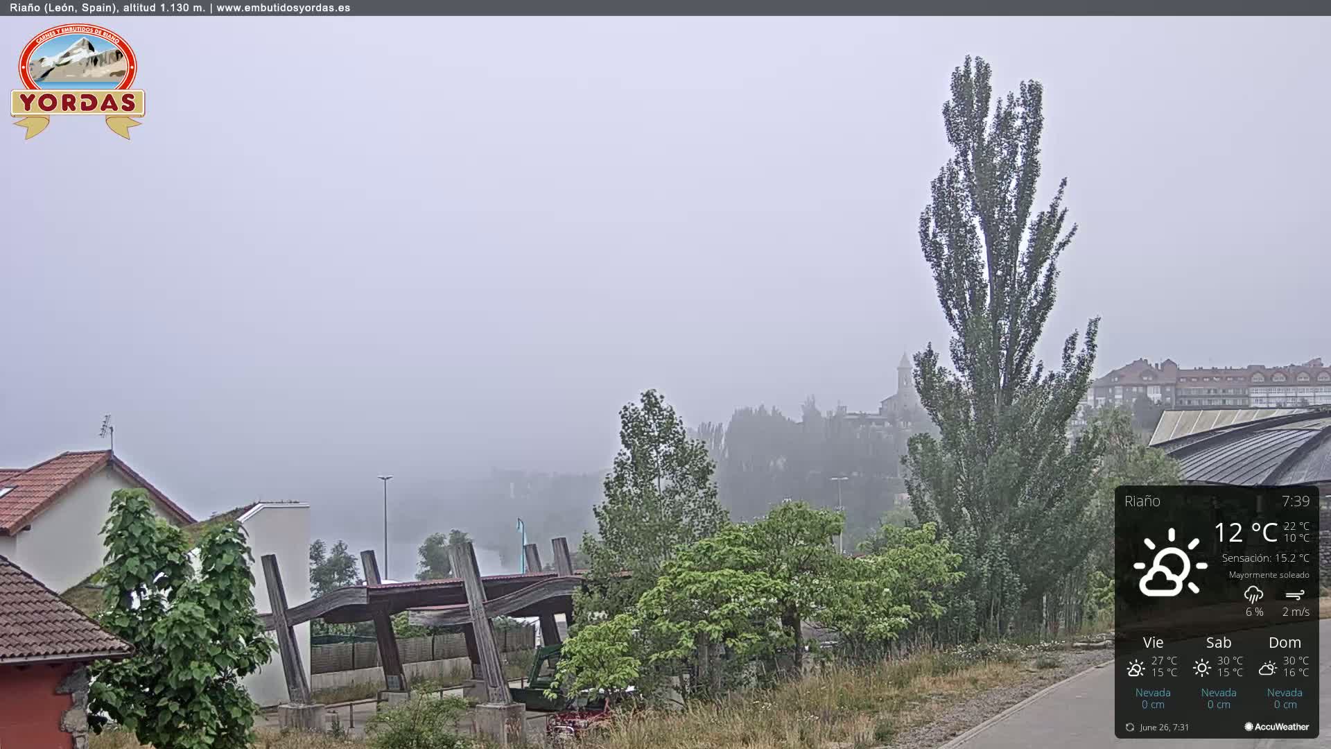 Yordas Peak (Pica Yordas) from Riaño Live Cam - León, Castile&León, Spain