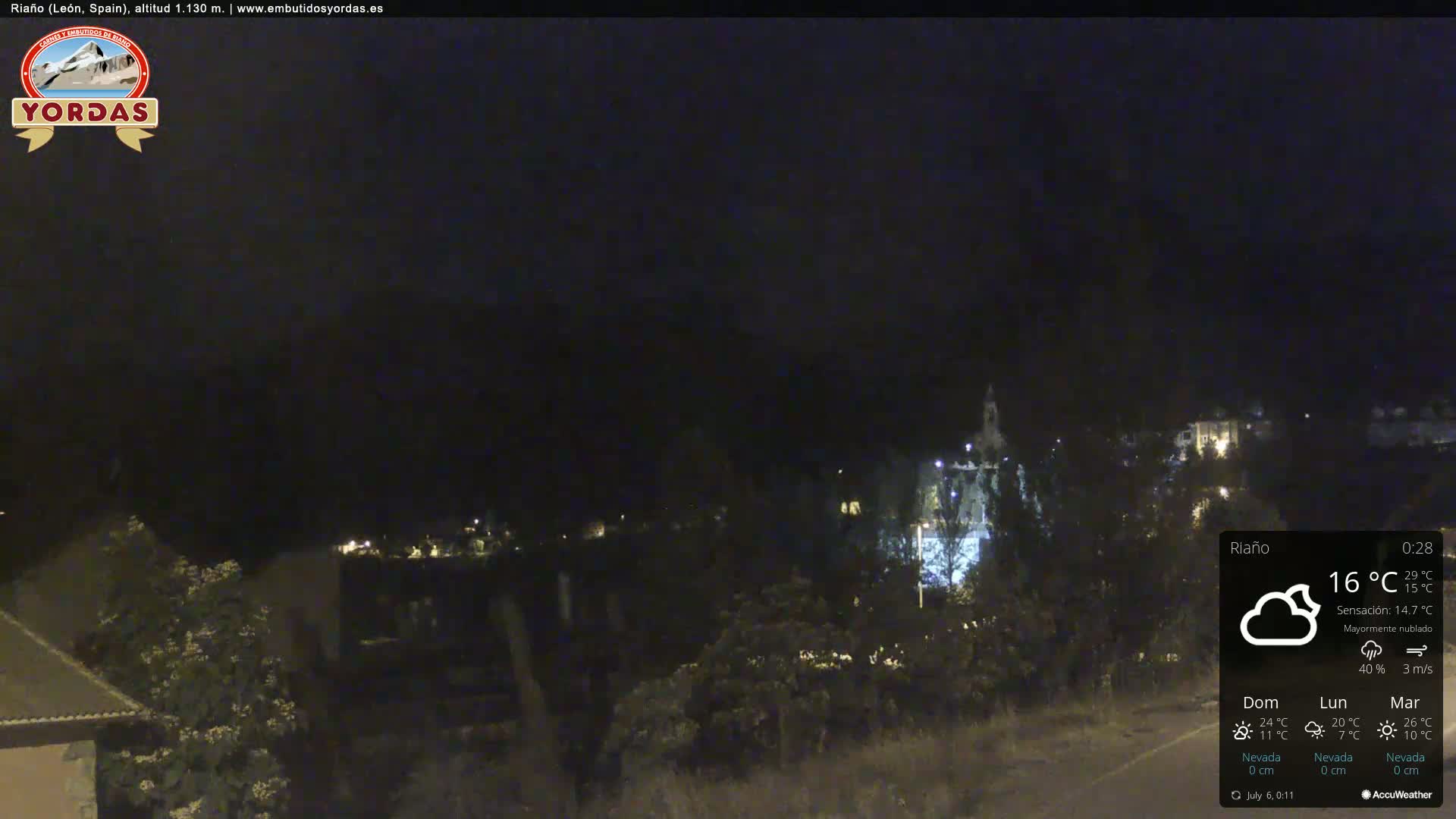 Yordas Peak (Pica Yordas) from Riaño Live Cam - León, Castile&León, Spain