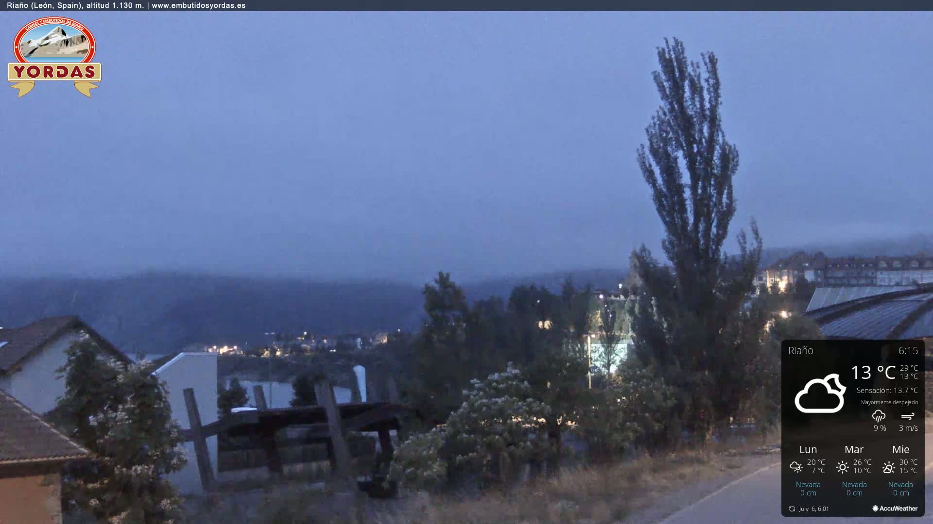 Yordas Peak (Pica Yordas) from Riaño Live Cam - León, Castile&León, Spain