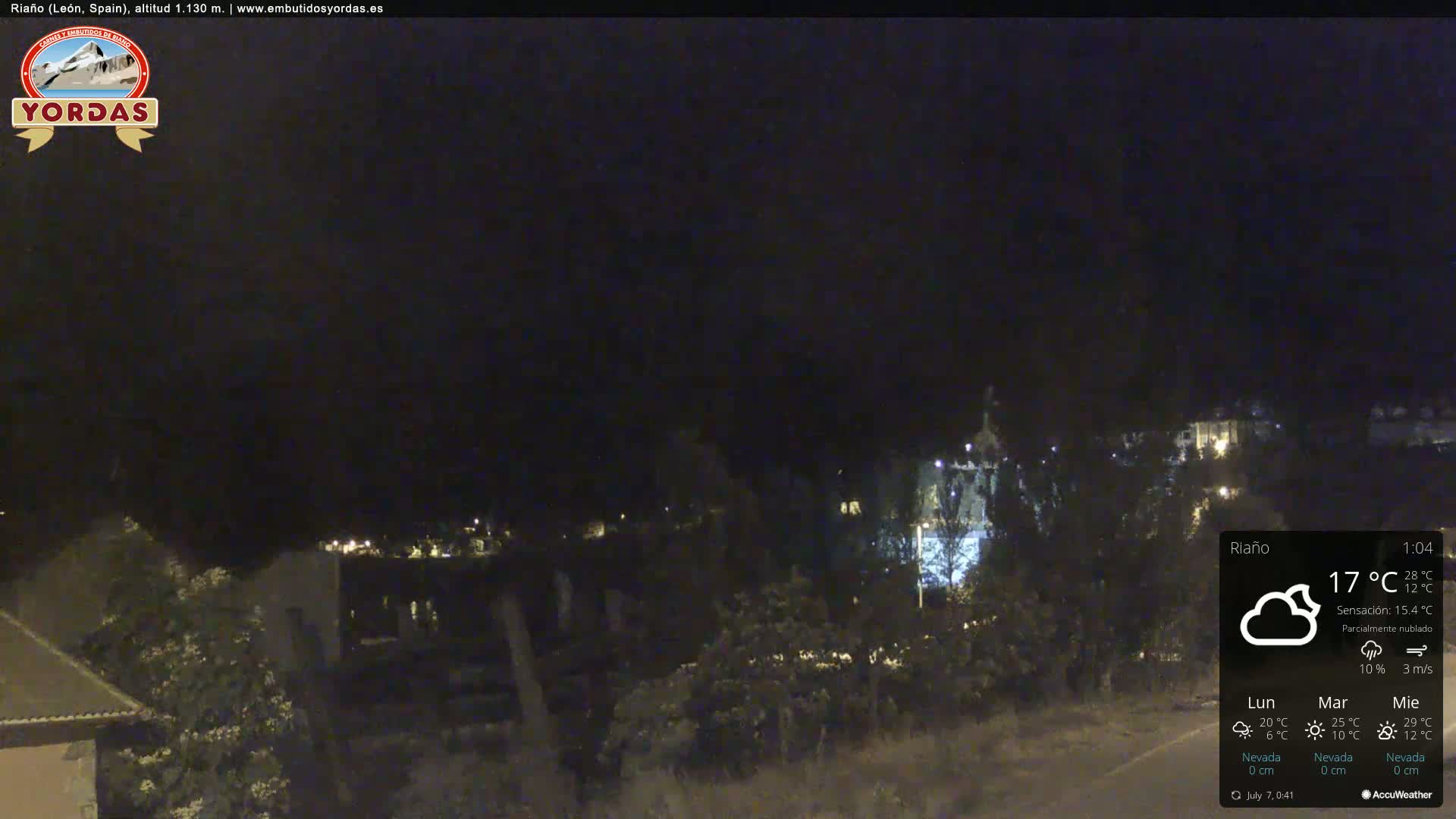 Yordas Peak (Pica Yordas) from Riaño Live Cam - León, Castile&León, Spain